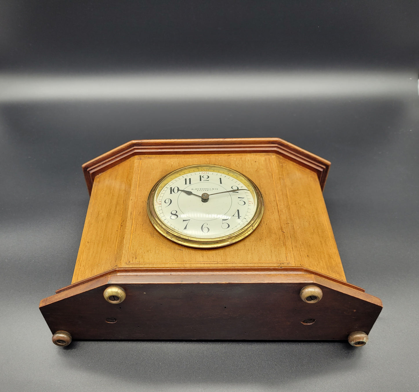Antique Clock 19th Century Retailed by R.mc Dowell & Co BELFAST Working With Original Key