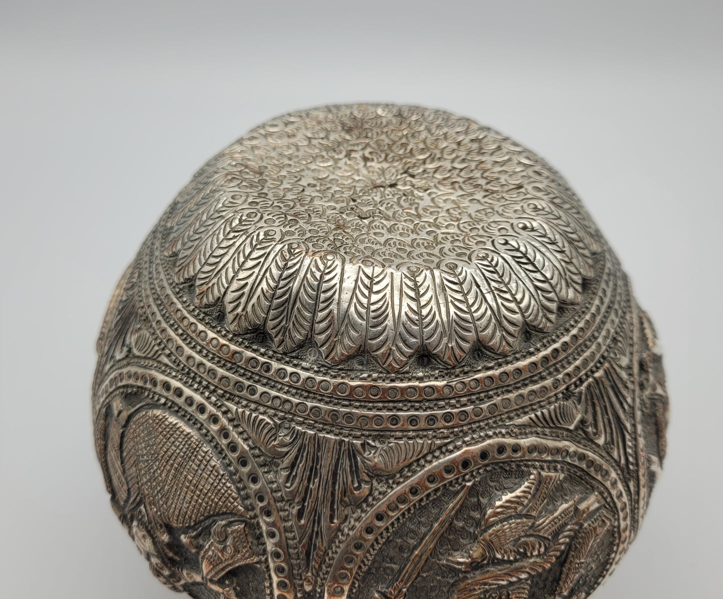 Antique Asian  Vase 19th Century Hand Decorated