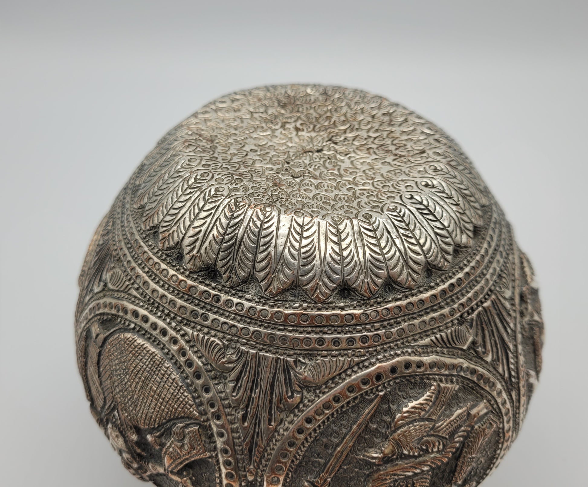 Antique Asian  Vase 19th Century Hand Decorated