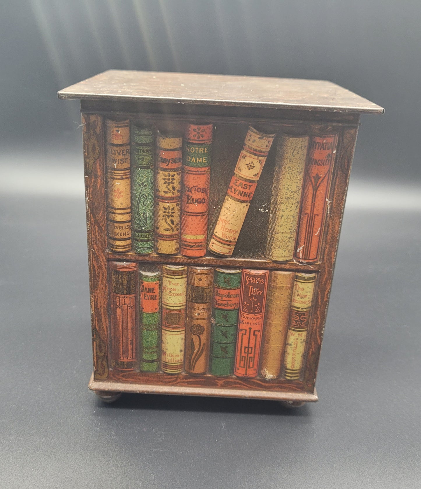 Antique Advertising - Huntley and Palmers Bookcase Biscuit Tin  Book