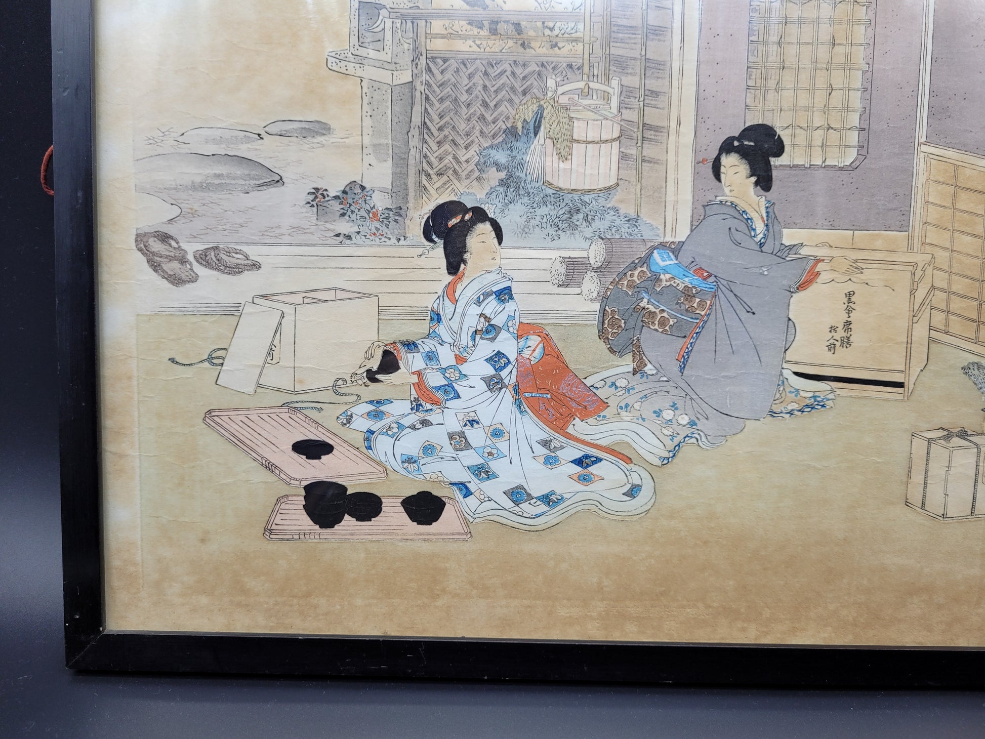 Antique Japanese woodblock Print 19th Century / Painting #2