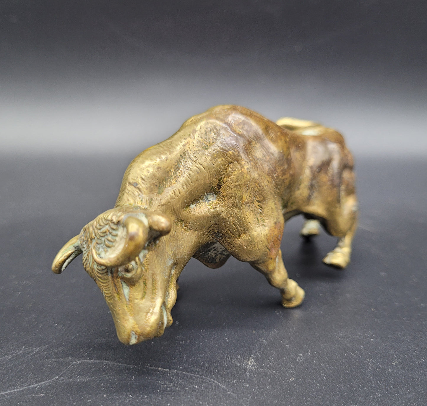 Vintage Brass / Bronze Bull Figurine Model