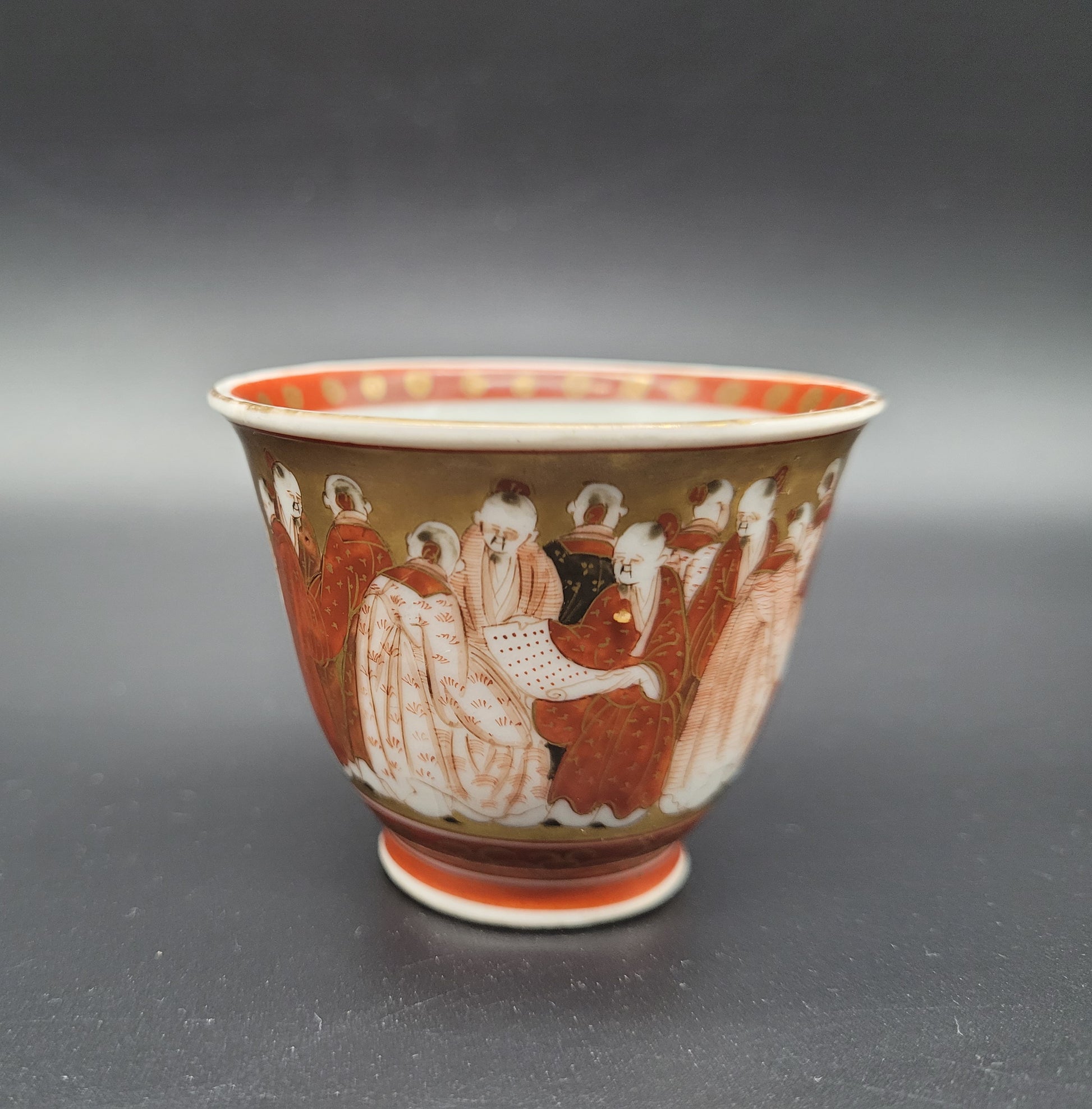 Antique Japanese Kutani Satsuma Cup Sakey 19th Century Signed