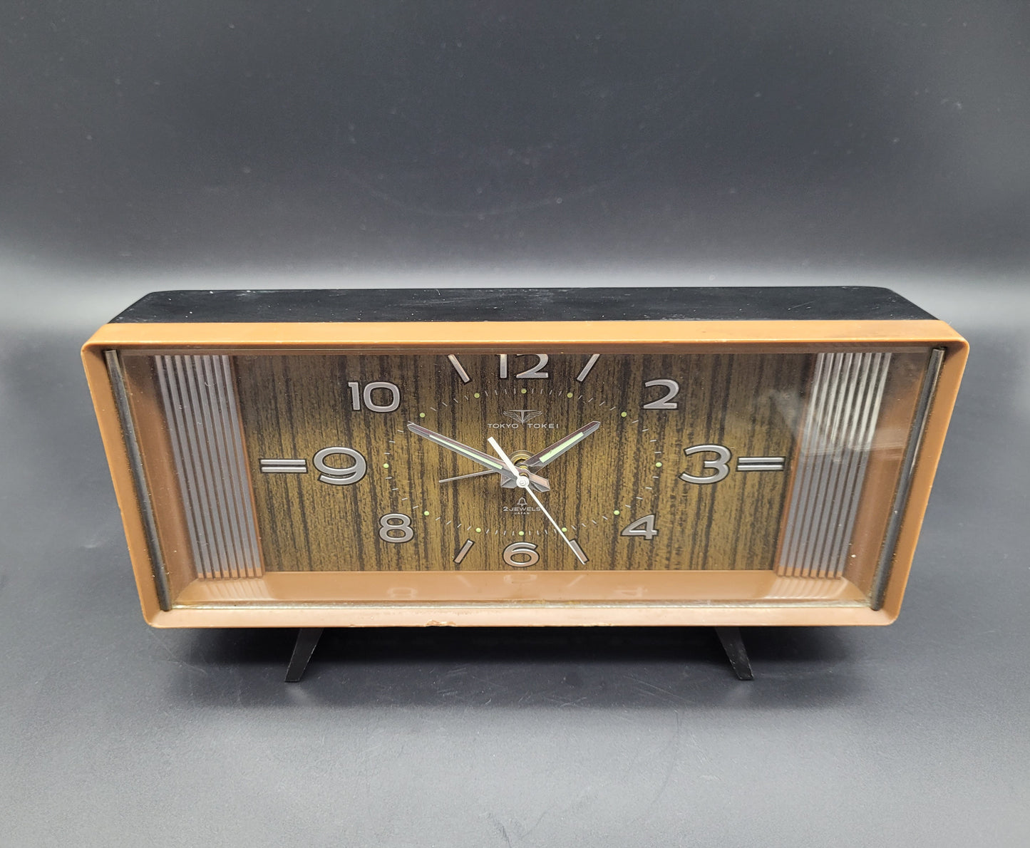 Vintage 1960s TOKYO wind up alarm clock made in Japan Retro Desk Clock