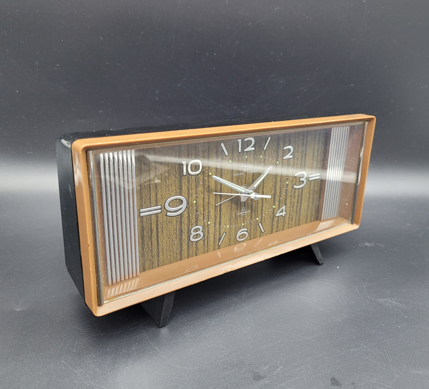 Vintage 1960s TOKYO wind up alarm clock made in Japan Retro Desk Clock