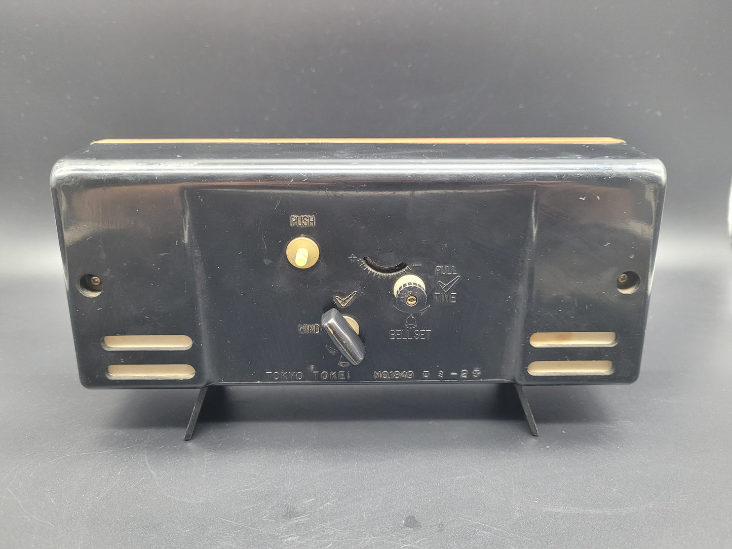 Vintage 1960s TOKYO wind up alarm clock made in Japan Retro Desk Clock
