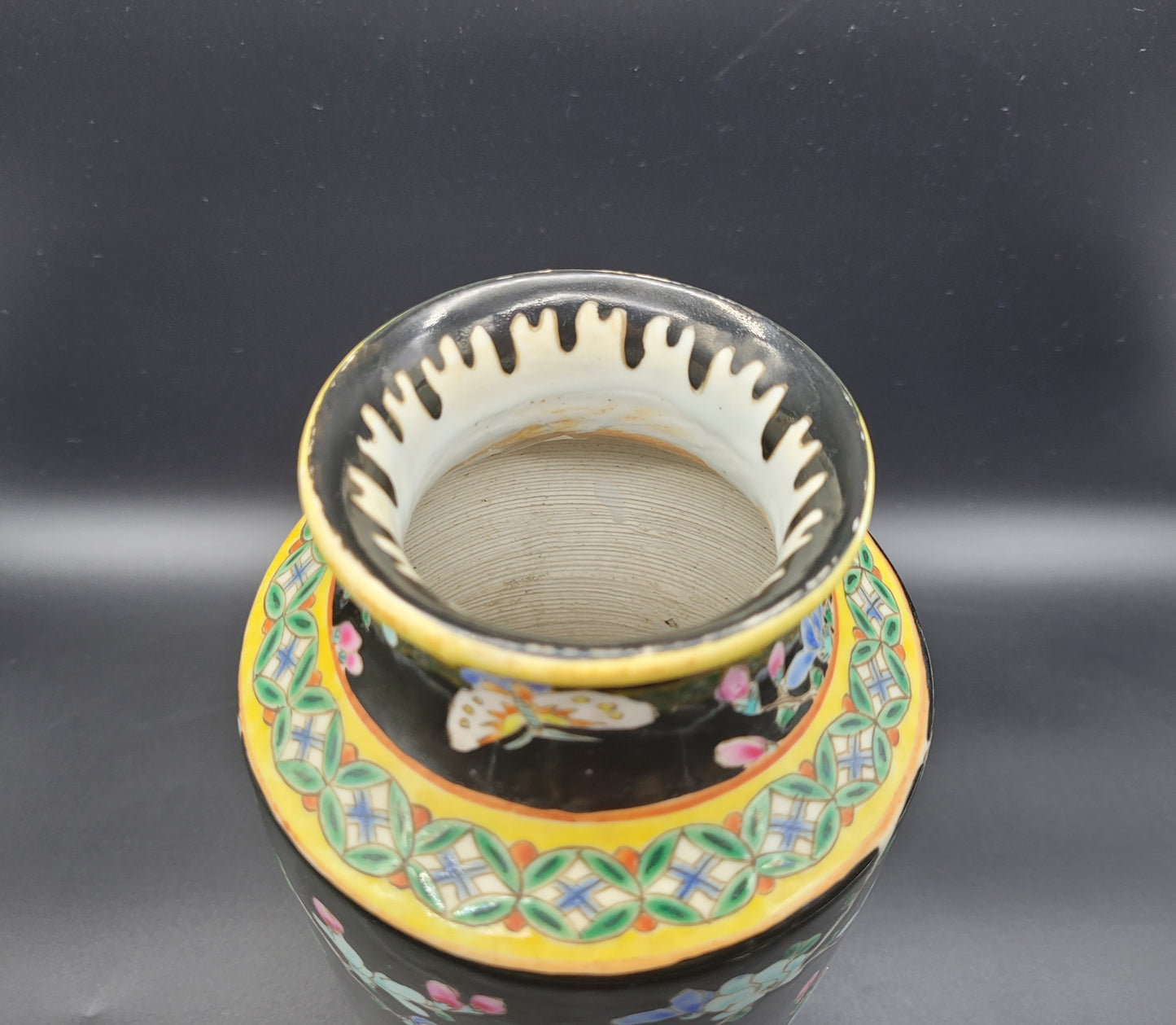 Antique Japanese 19th Century Vase Oriental Hand Painted