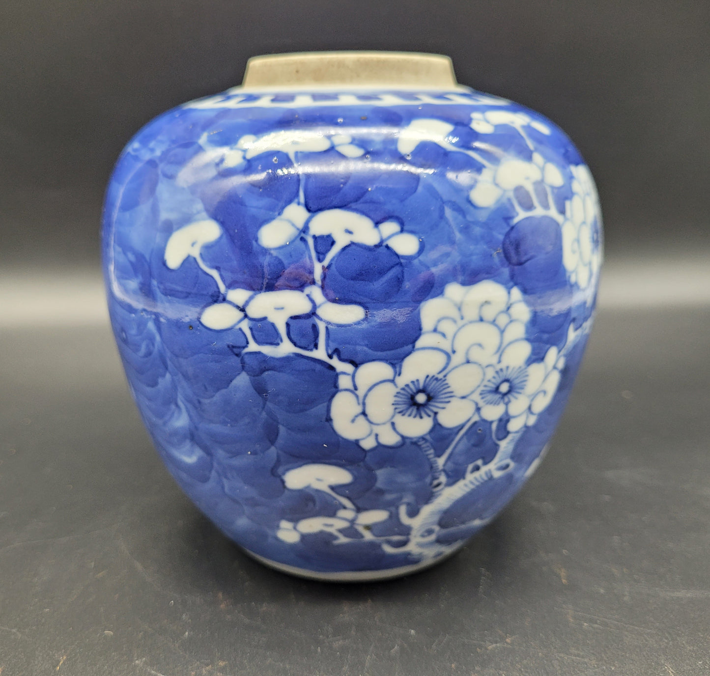 Antique Chinese KANGXI Prunus Ginger Jar 18th Century 4 Character Mark