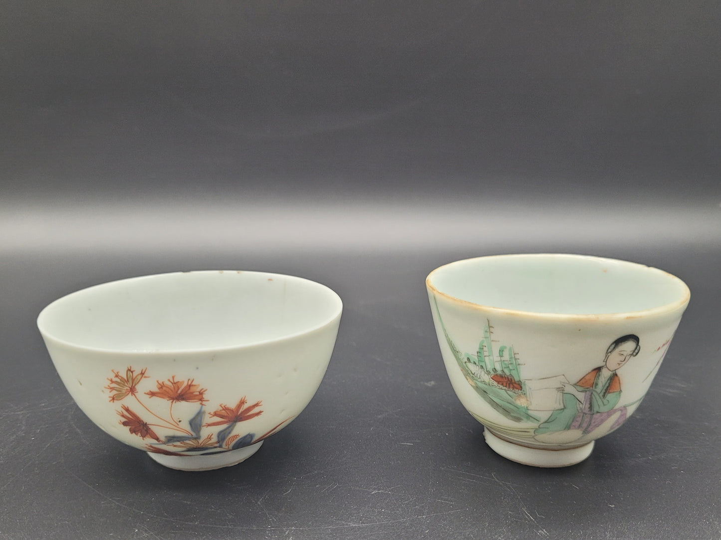Chinese Antique Tea Bowls and Saucer Plate 18 / 19th Century Imari