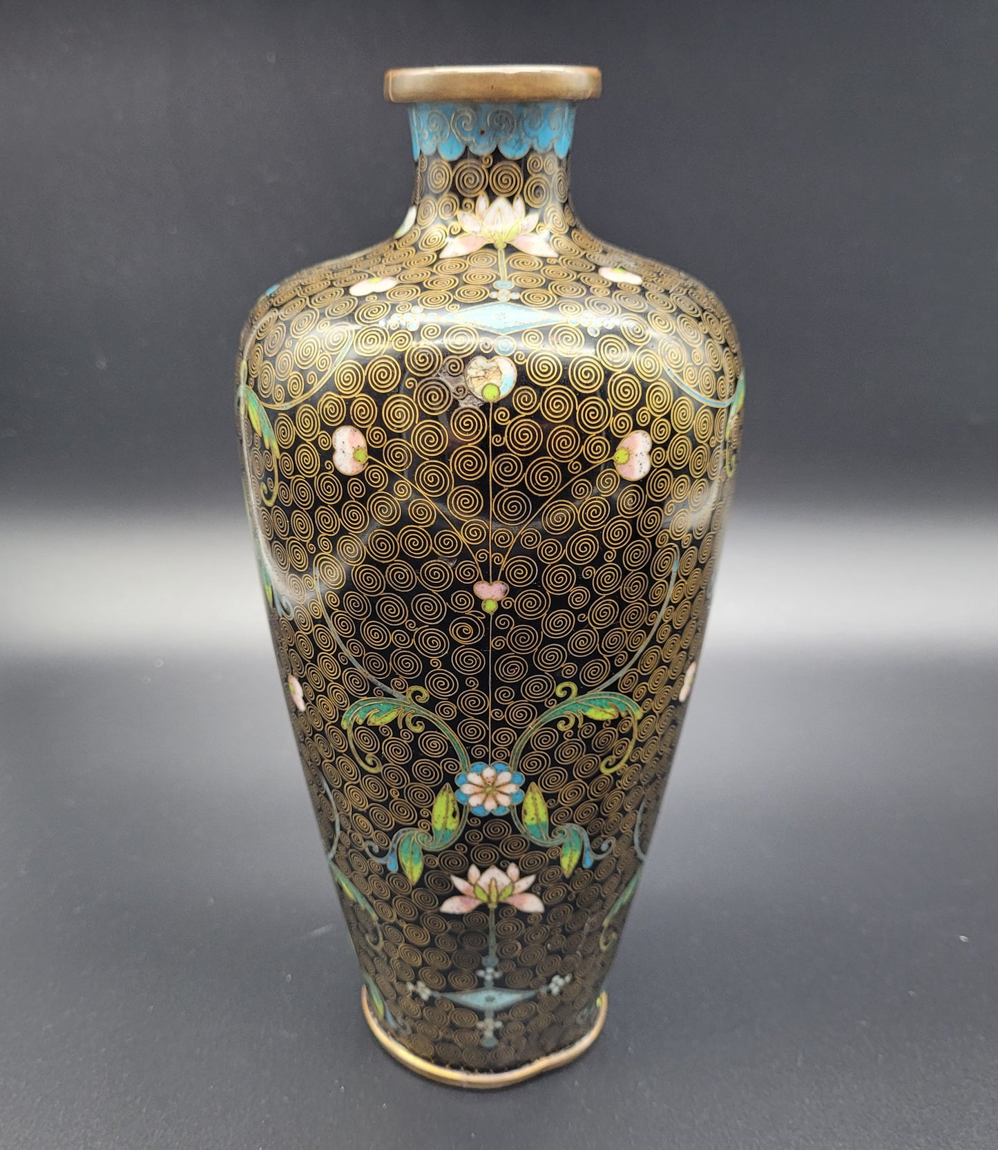 Two Antique Japanese Cloisonne 19th Century Vases