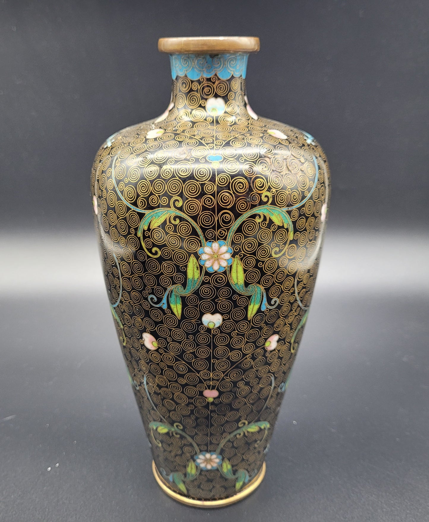 Two Antique Japanese Cloisonne 19th Century Vases
