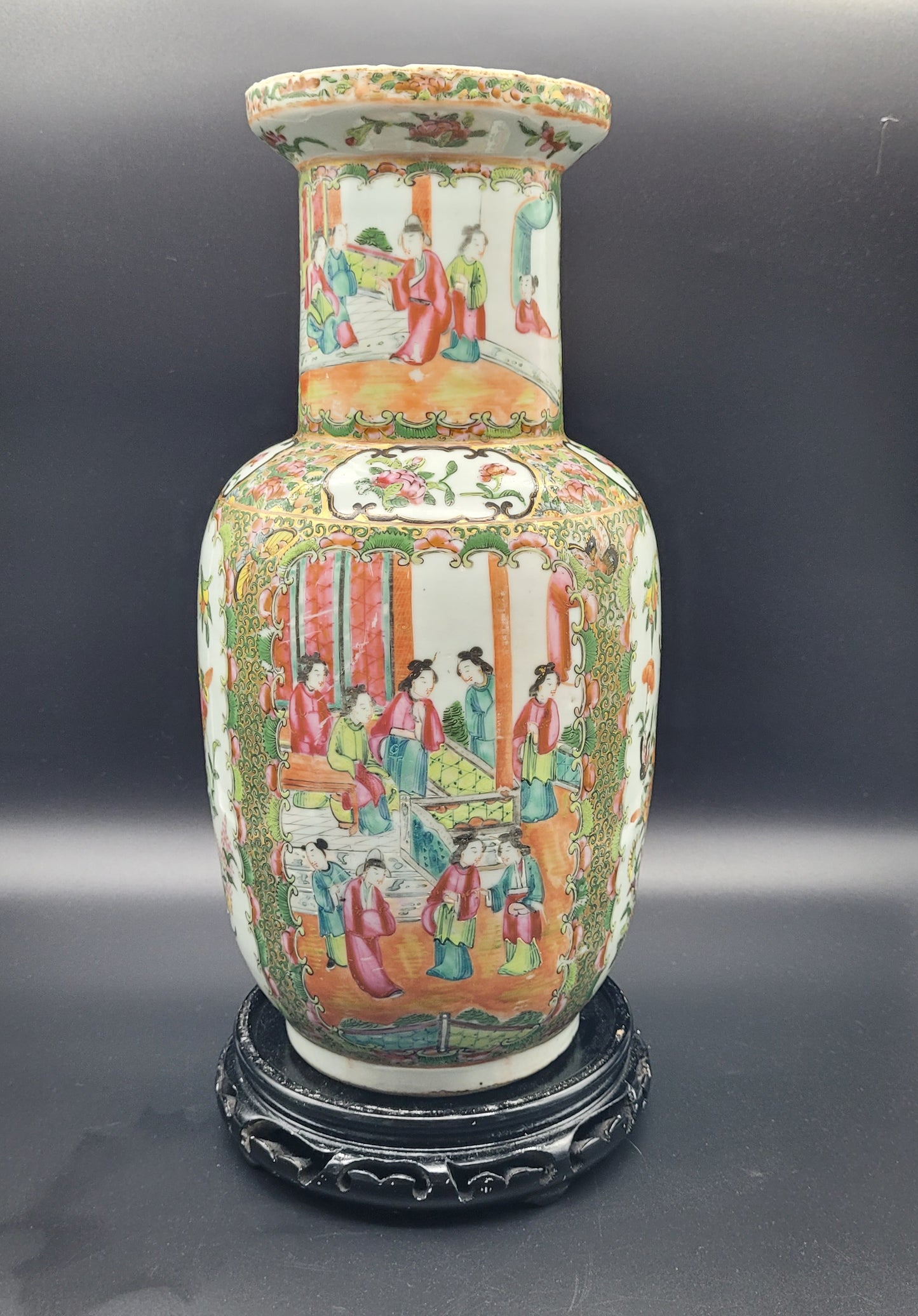 Antique Chinese 19th Century Famille Rose Vase