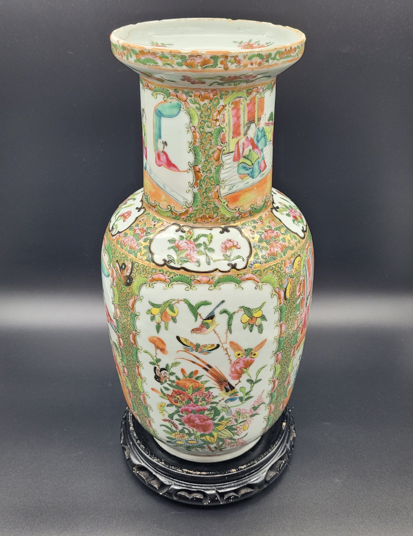 Antique Chinese 19th Century Famille Rose Vase