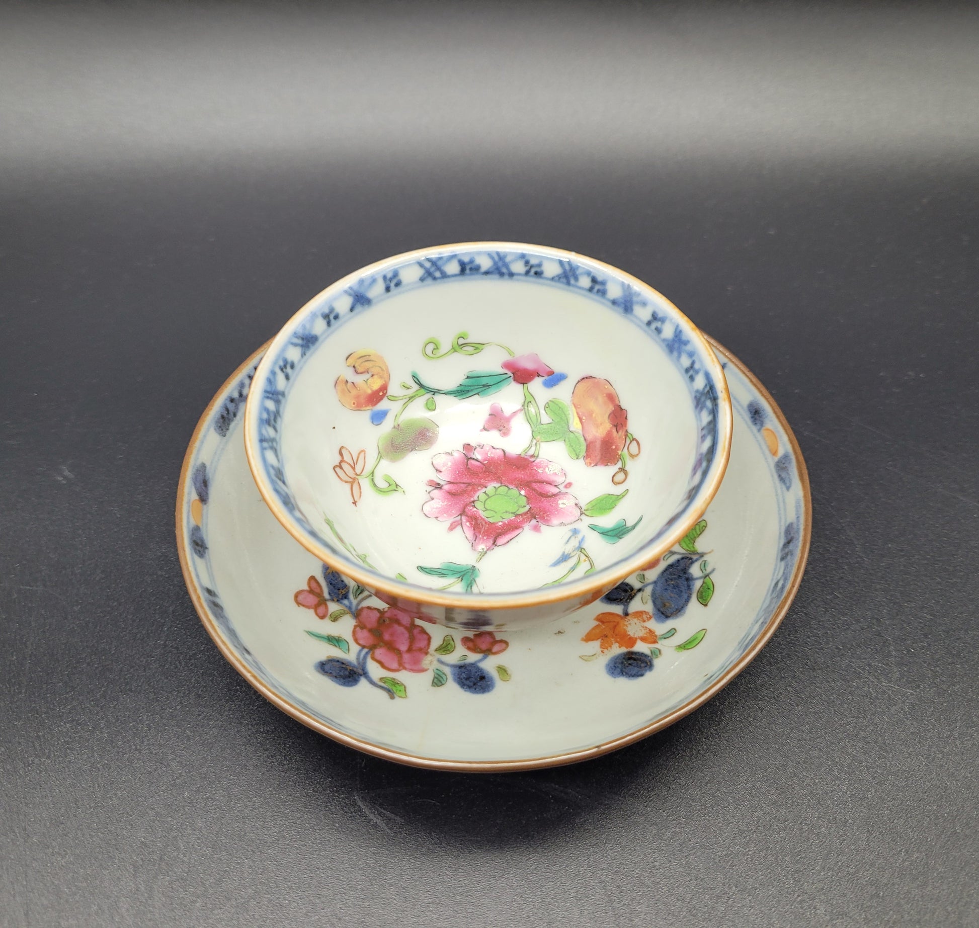 Chinese 18th Century Tea Bowl & Saucer