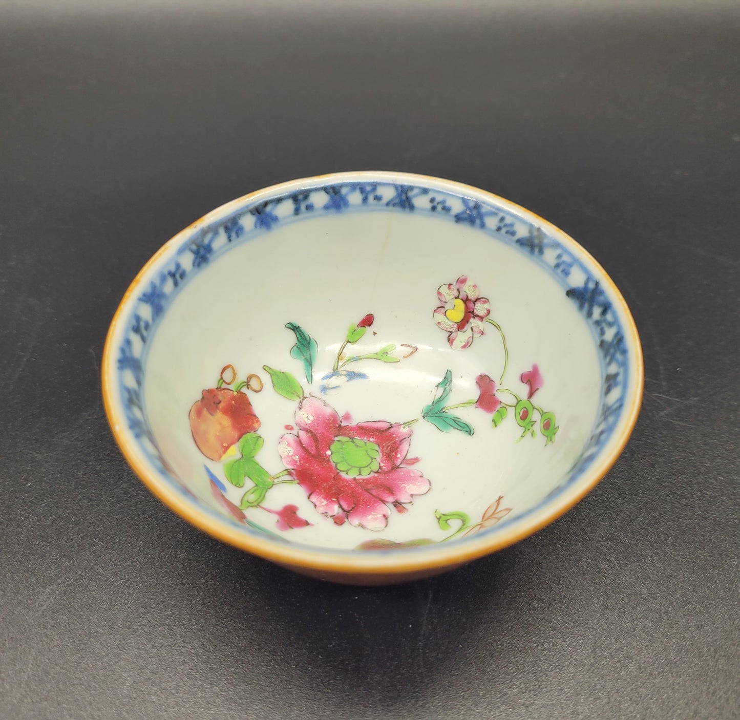 Chinese 18th Century Tea Bowl & Saucer with Cafe au Lait Glaze