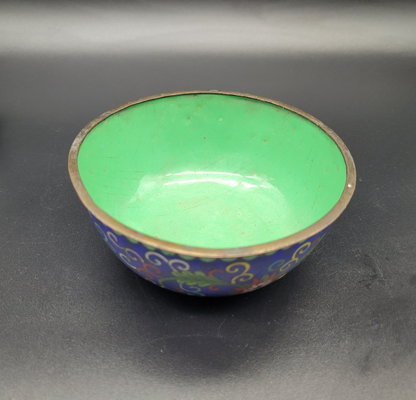 Antique Chinese Japanese Cloisonne Vase Ginger Jar Bowl 3 Pieces