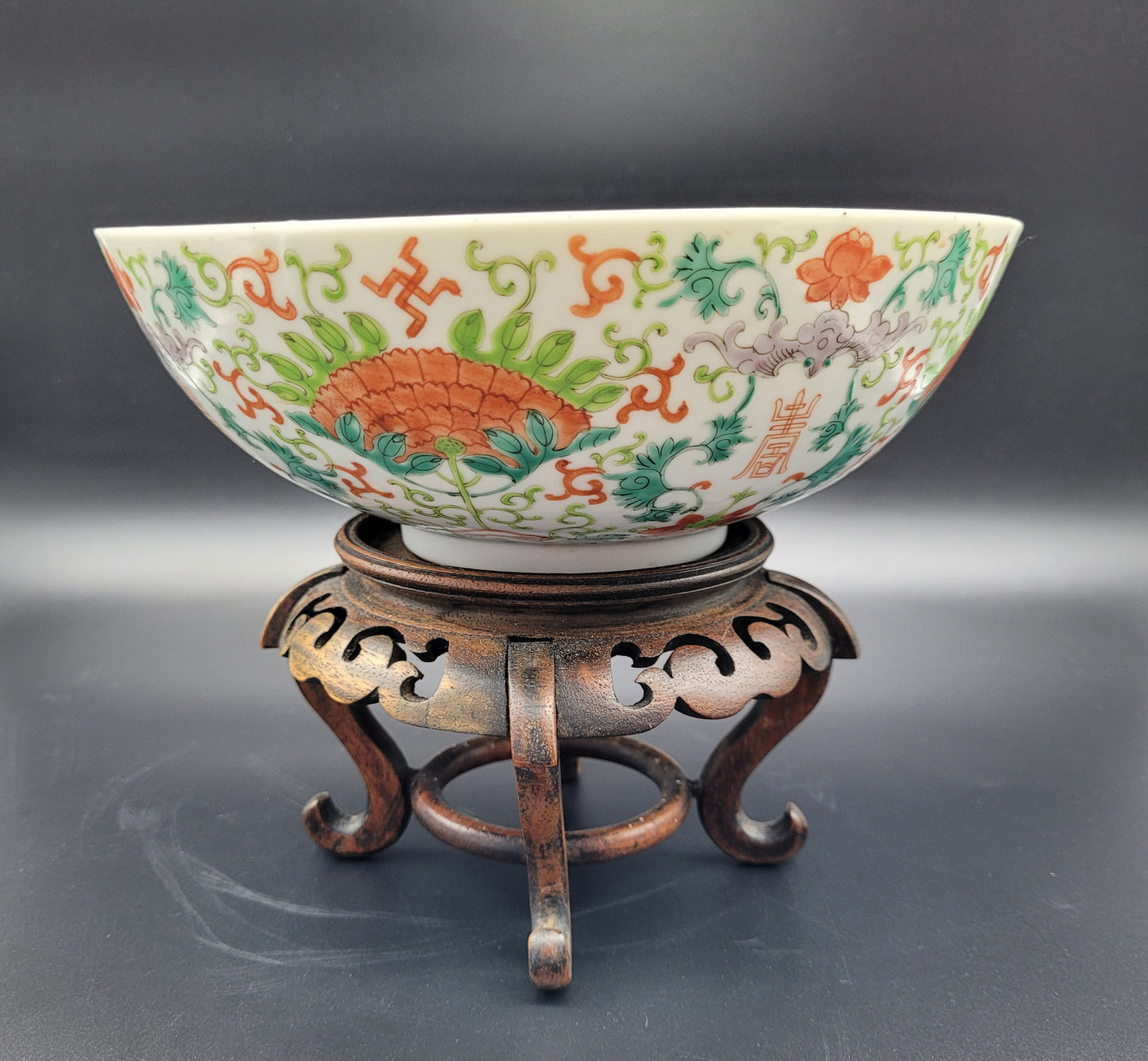 Antique Carved Wooden Stand