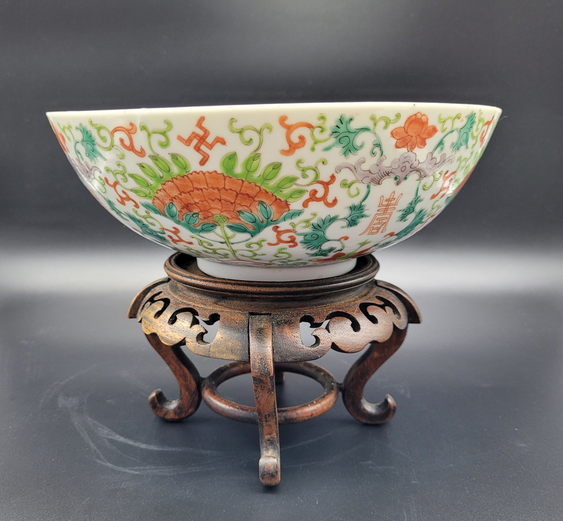 Antique Carved Wooden Stand