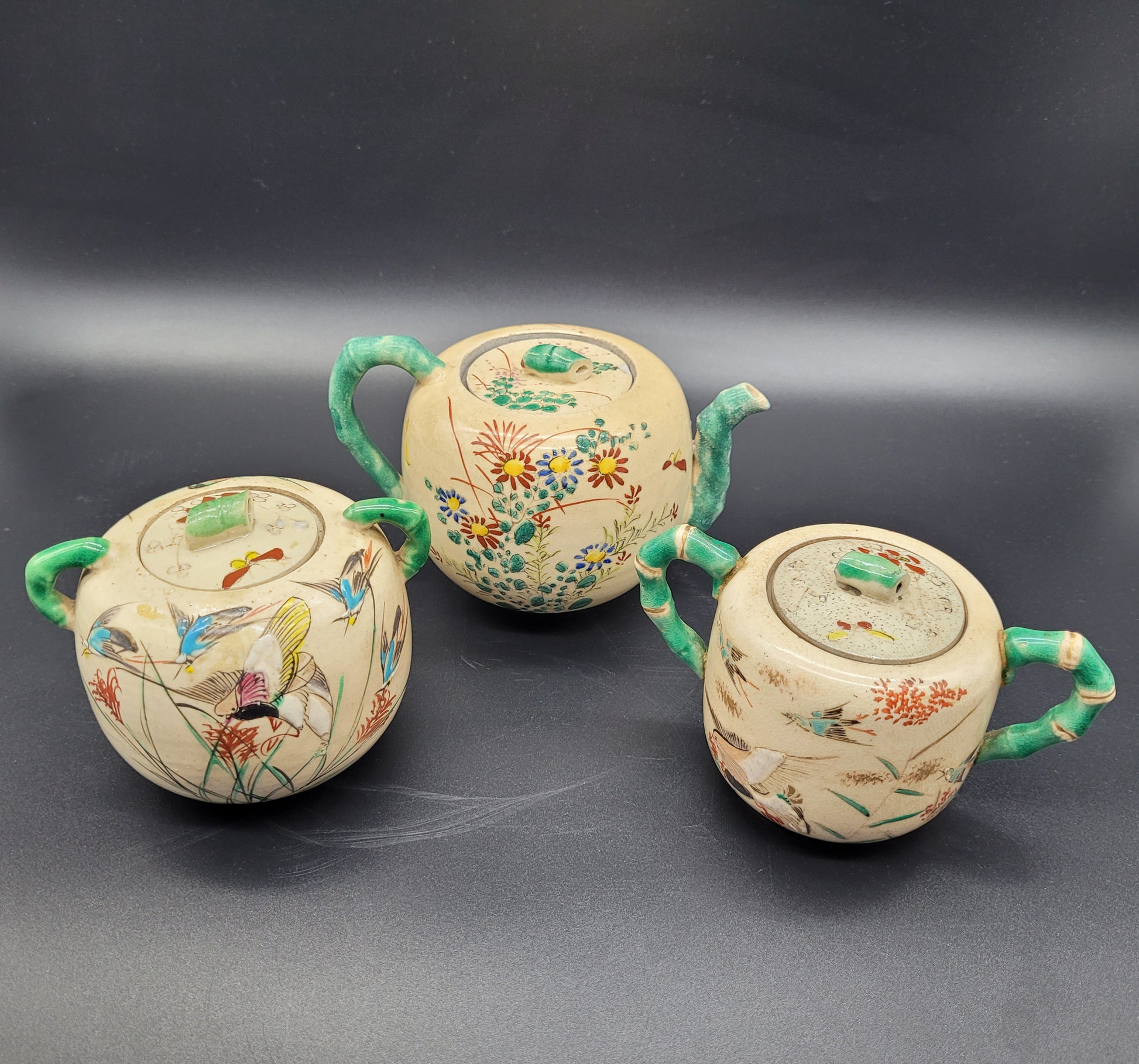 Antique Japanese TEA SET Satsuma Porcelain 19th Century