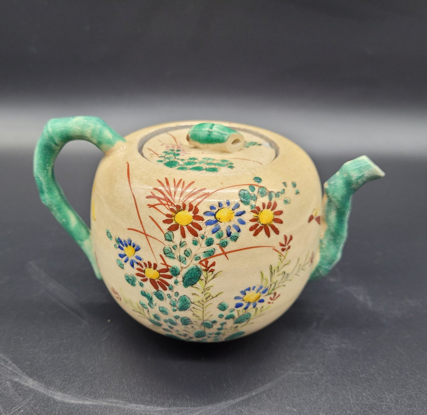 Antique Japanese TEA SET Kinkozan Awata Satsuma Porcelain 19th Century