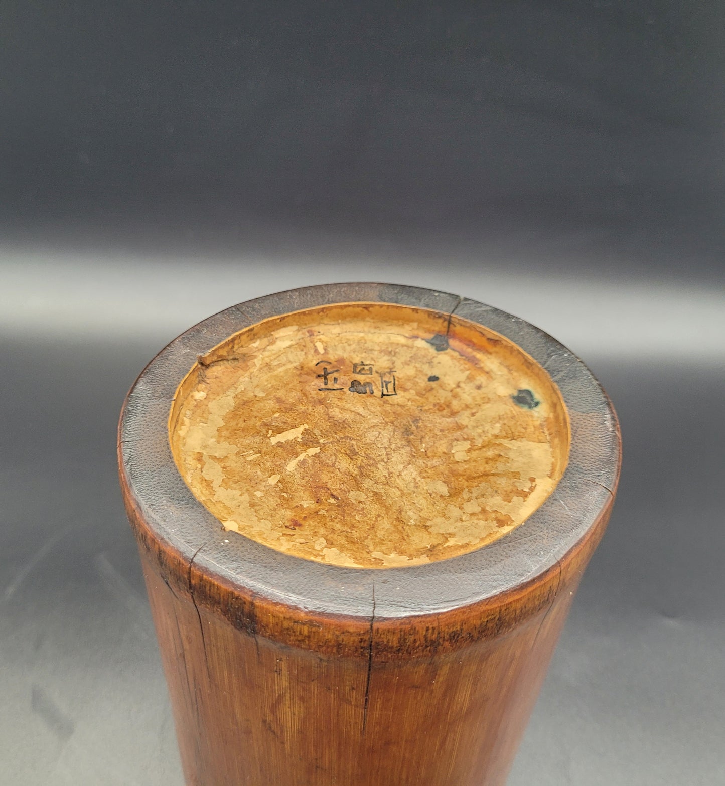 Chinese Qing 19th Century Carved Bamboo Brush Pot