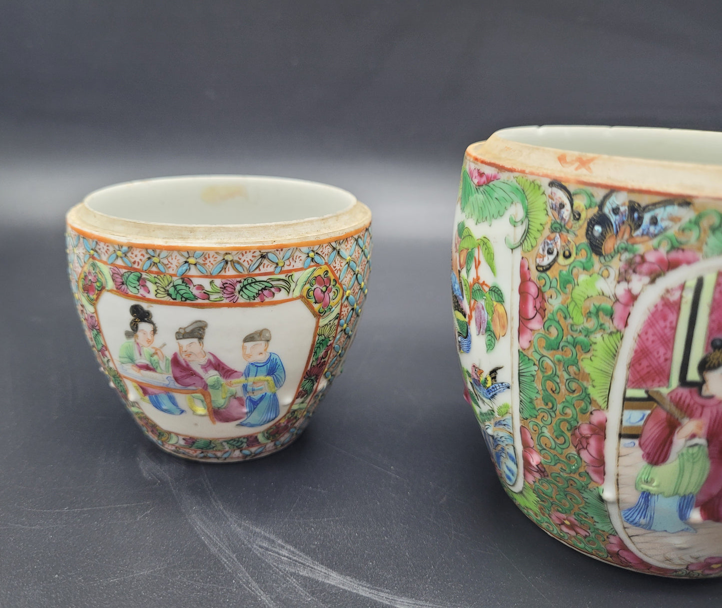 Chinese 19th century Famille Rose 3 Ginger Jars