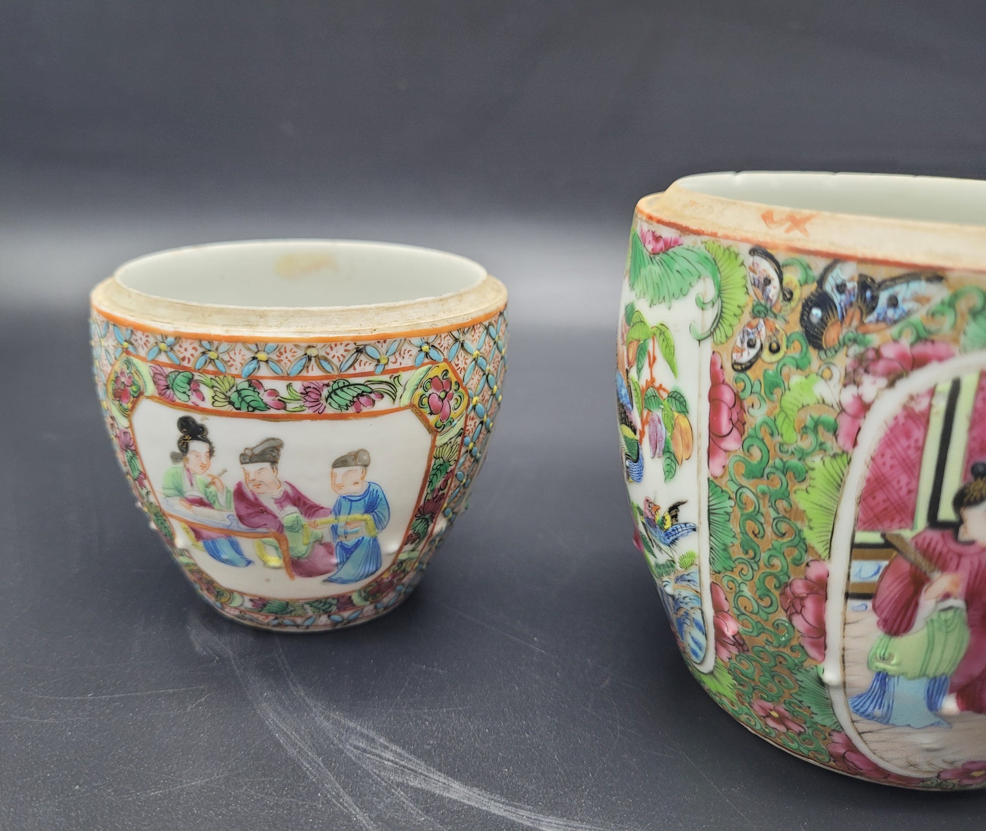 Chinese 19th century Famille Rose 3 Ginger Jars
