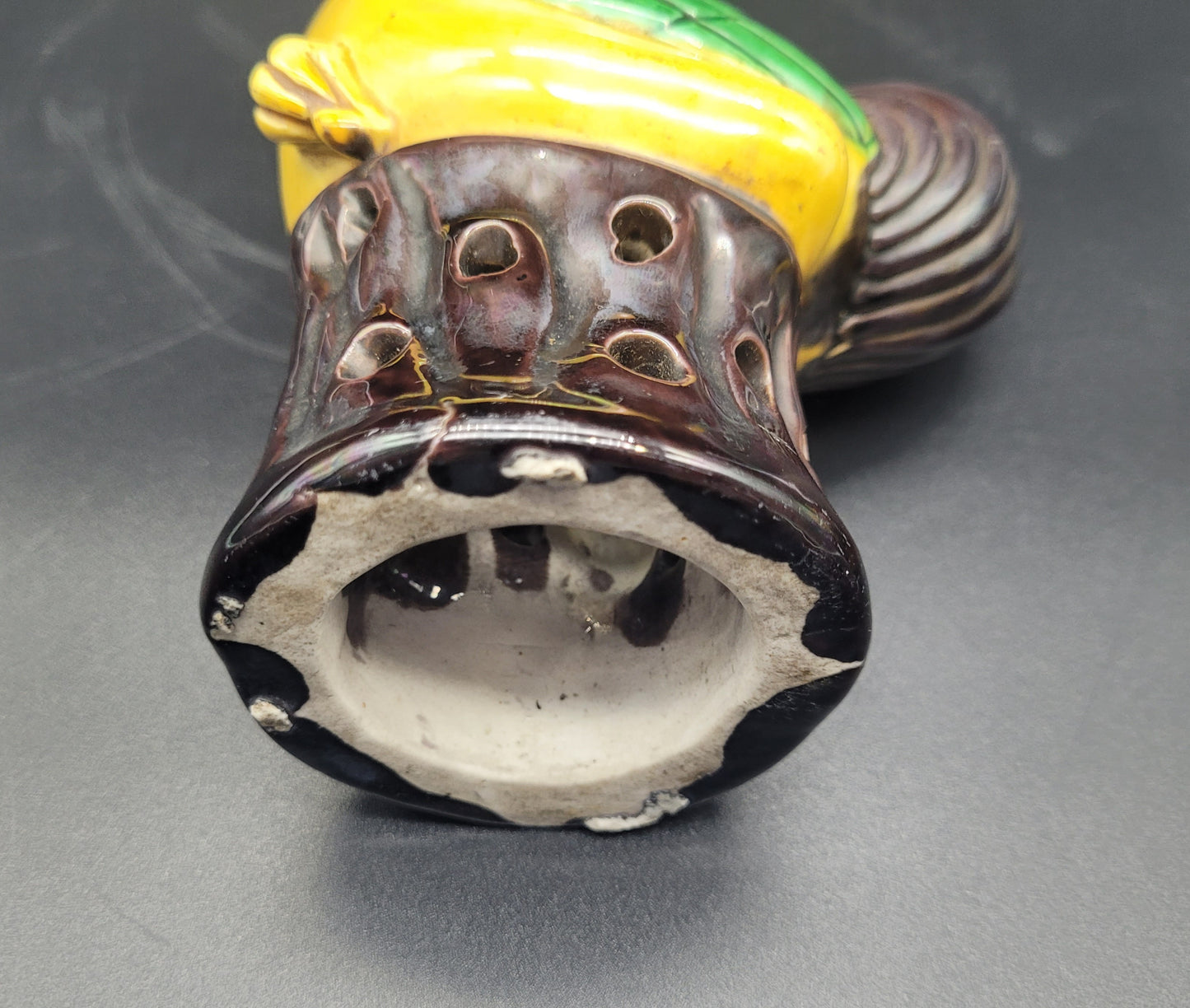 A Pair of Antique Chinese Qing Yellow Glazed Pottery Cockerels