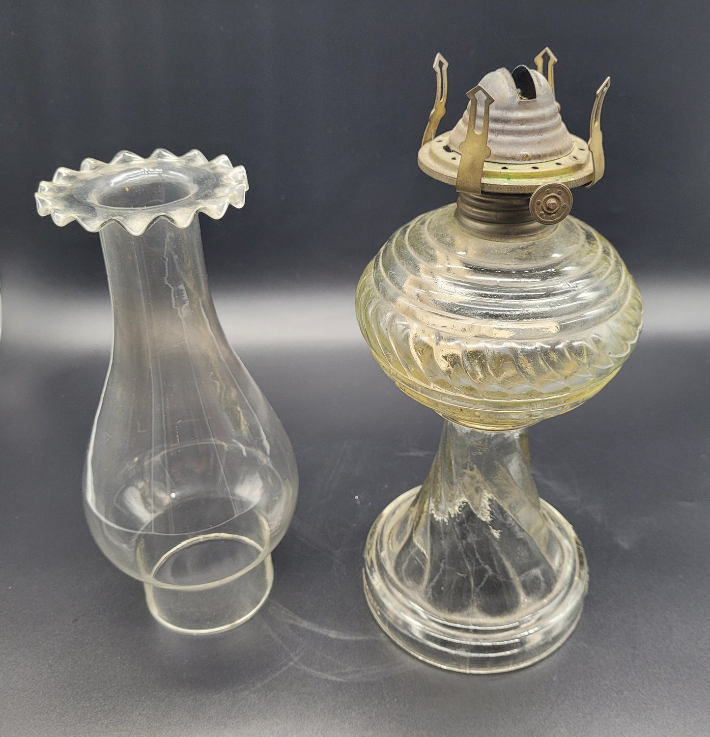 A Rare and Beautiful "Dabbs" Brand Oil Lamp made in Portugal in the late 1800s