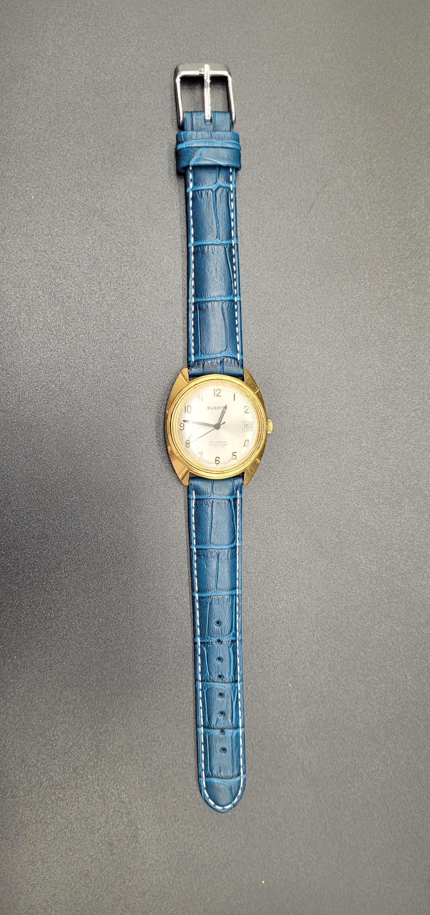 Vintage 1960s Swiss Watch EVERITE Automatic 25 Jewels