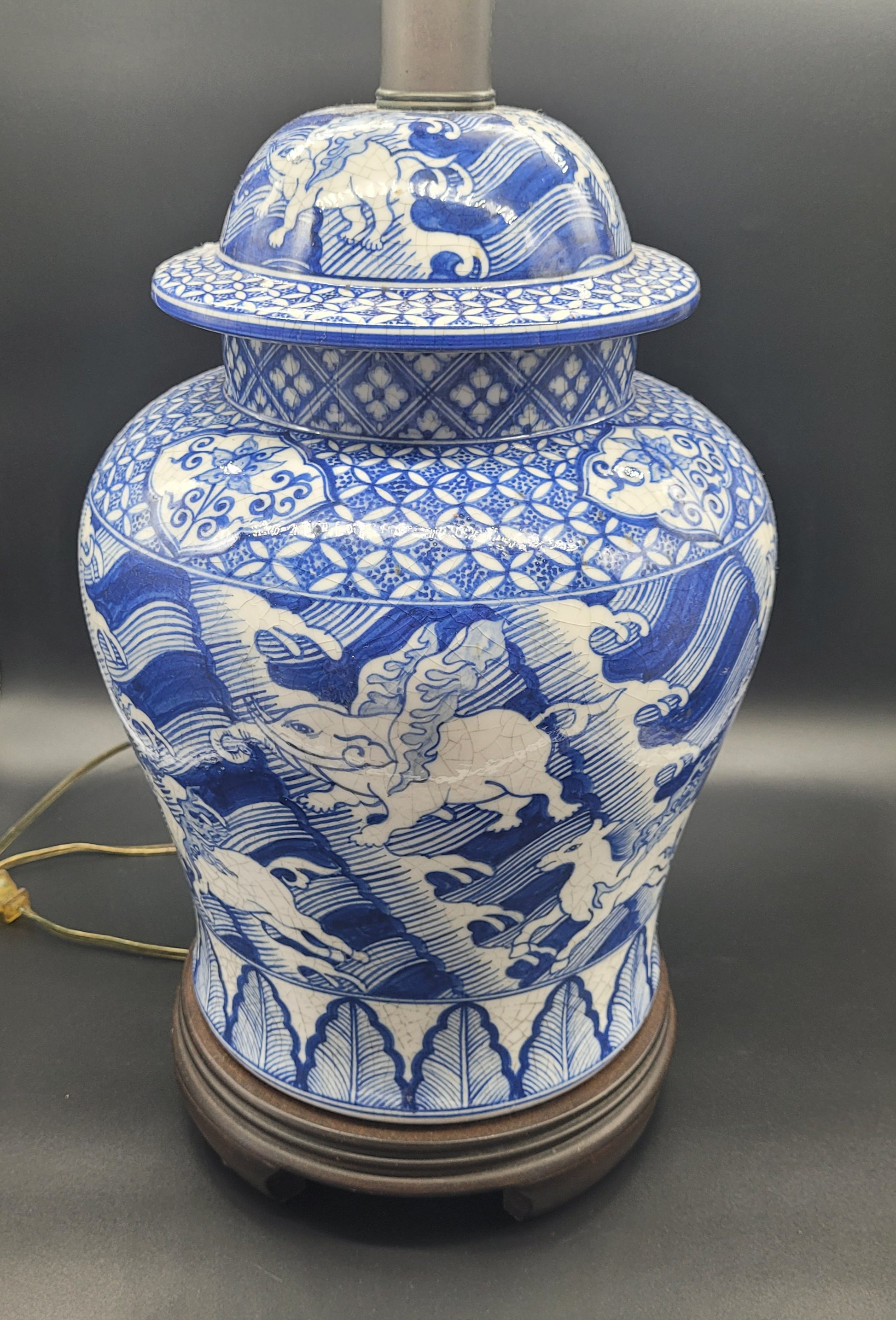 Rare HUGE Vintage Frederick Cooper Chinese Style Lamp interior design piece