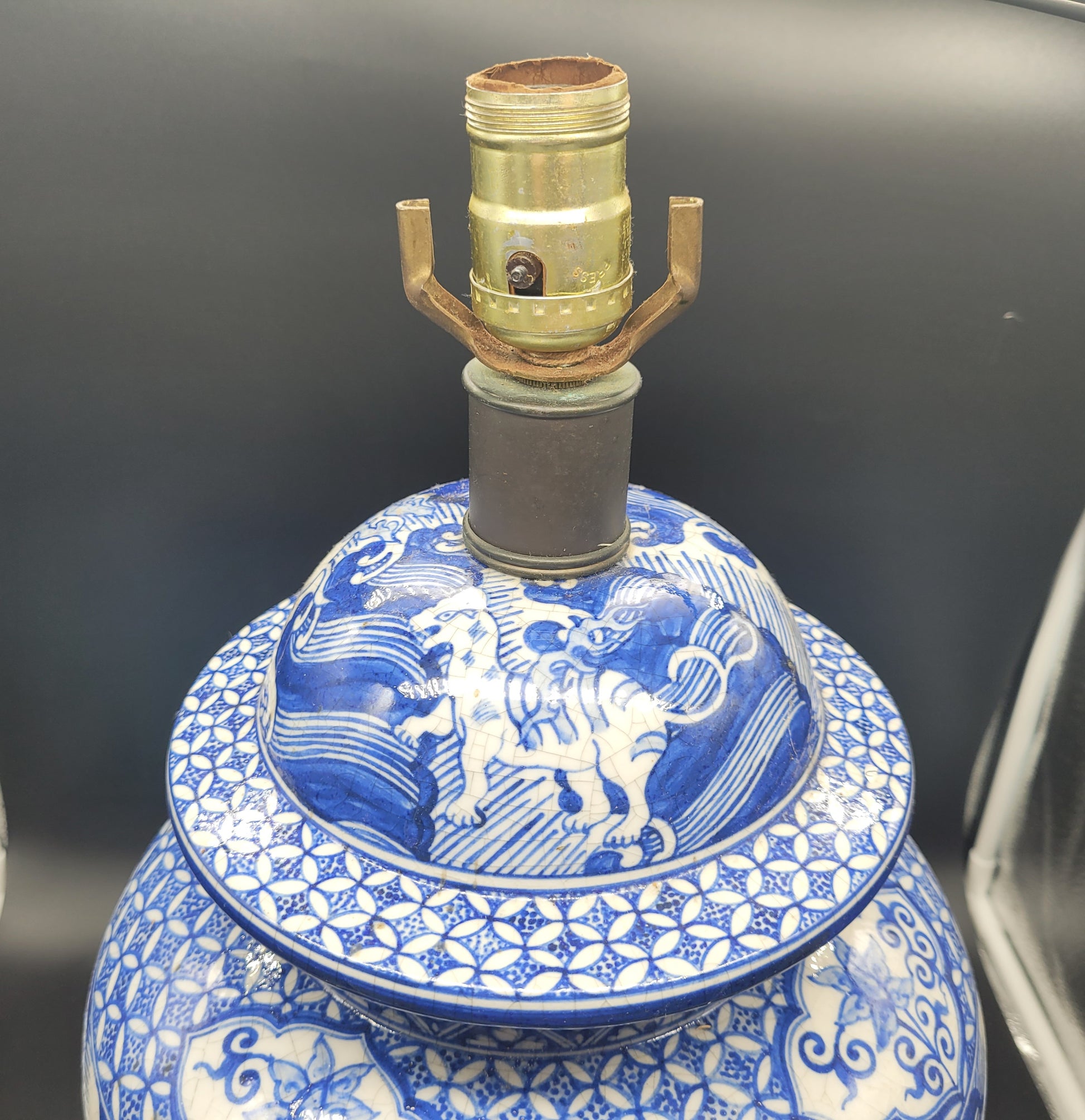 Rare HUGE Vintage Frederick Cooper Chinese ming Style Lamp