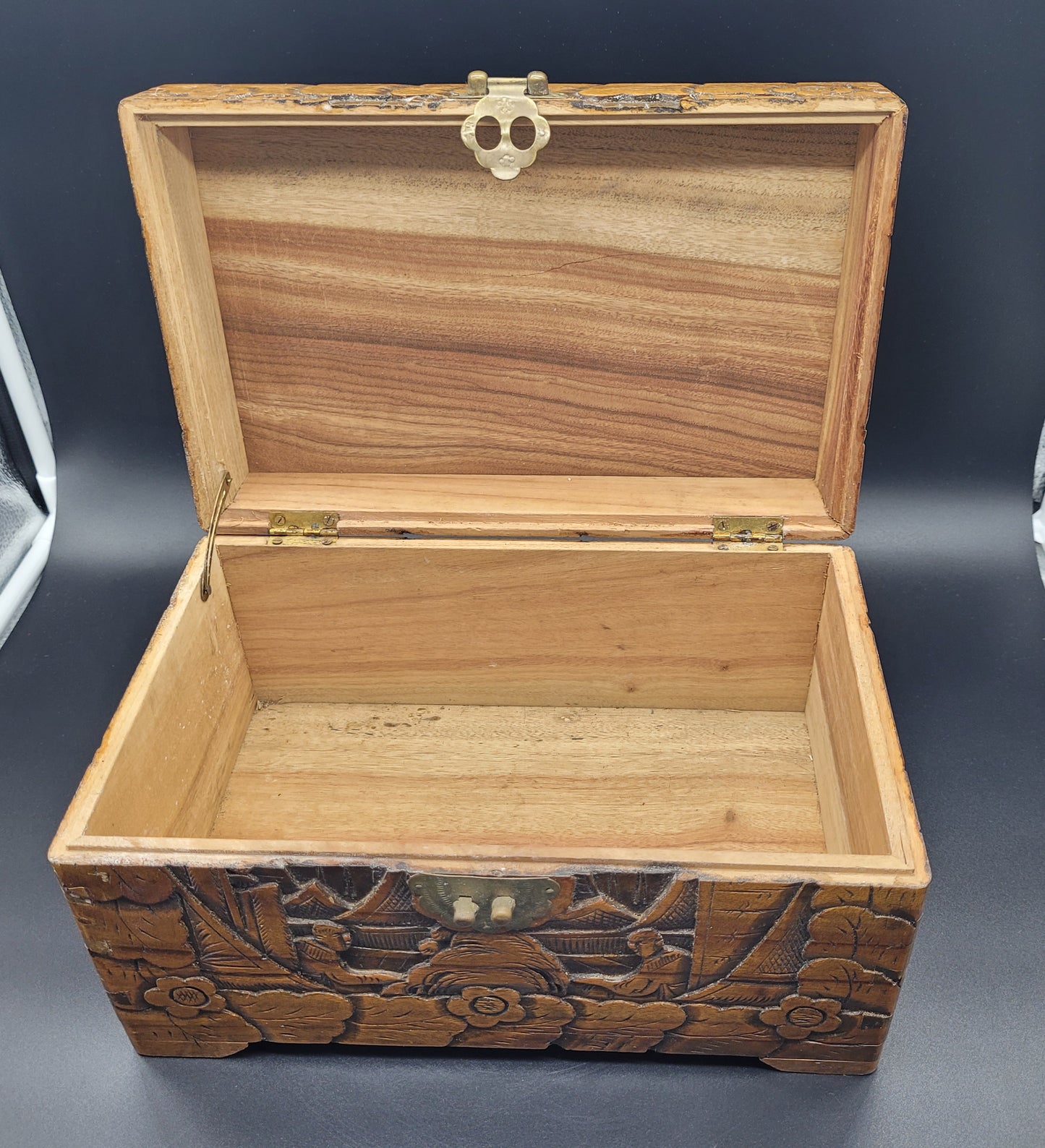 Antique Chinese Carved Box made in the 19th century