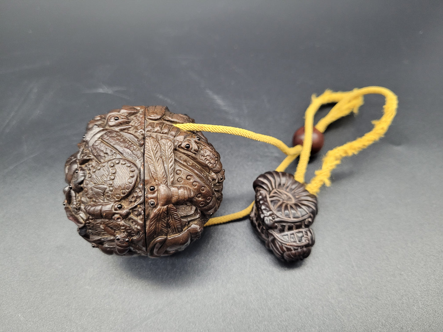 Japanese Meiji Carved Inro & Netsuke Signed By The Artist KB antiques