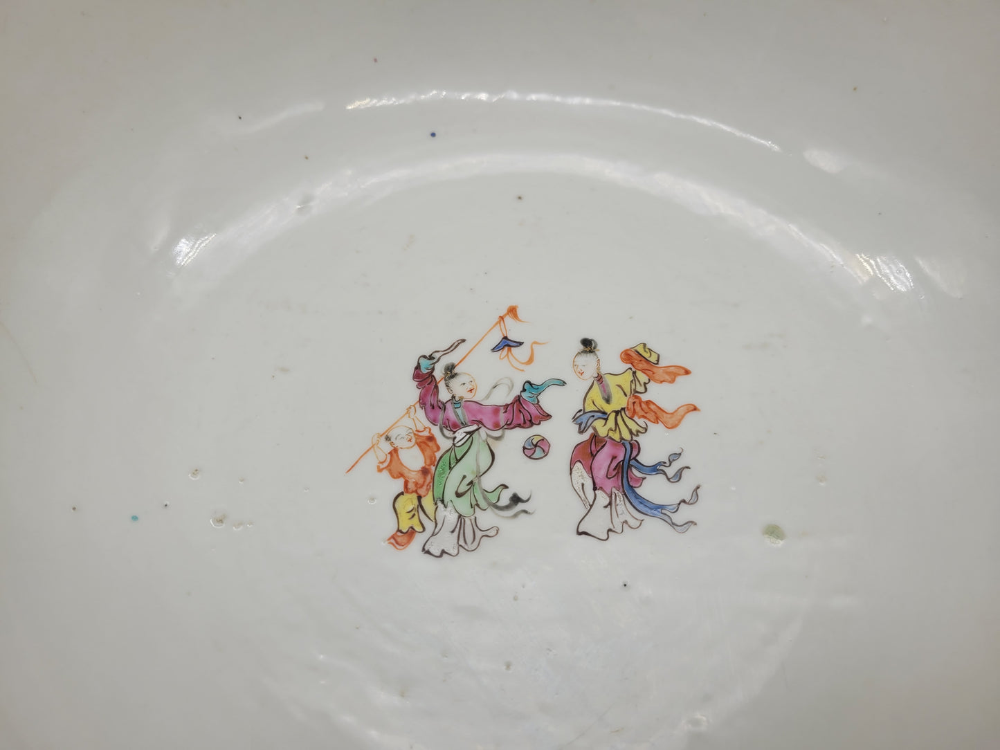 Chinese 18th Century Famille Rose Export Punch Bowl On Stand KB Antiques & Jewellery