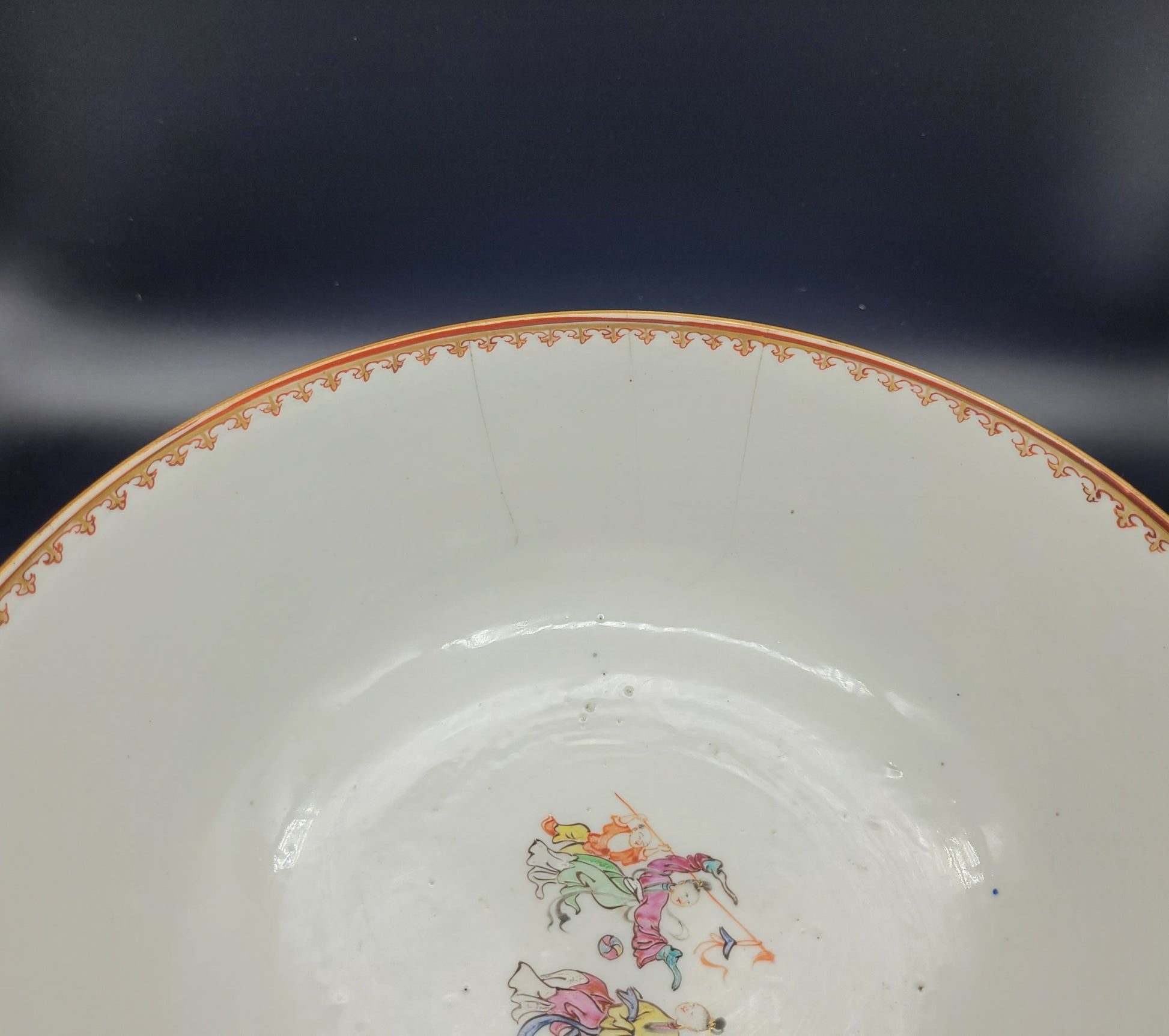 KB ANTIQUES & JEWELLERY FOR SALE Chinese 18th Century Famille Rose Export Punch Bowl On Stand