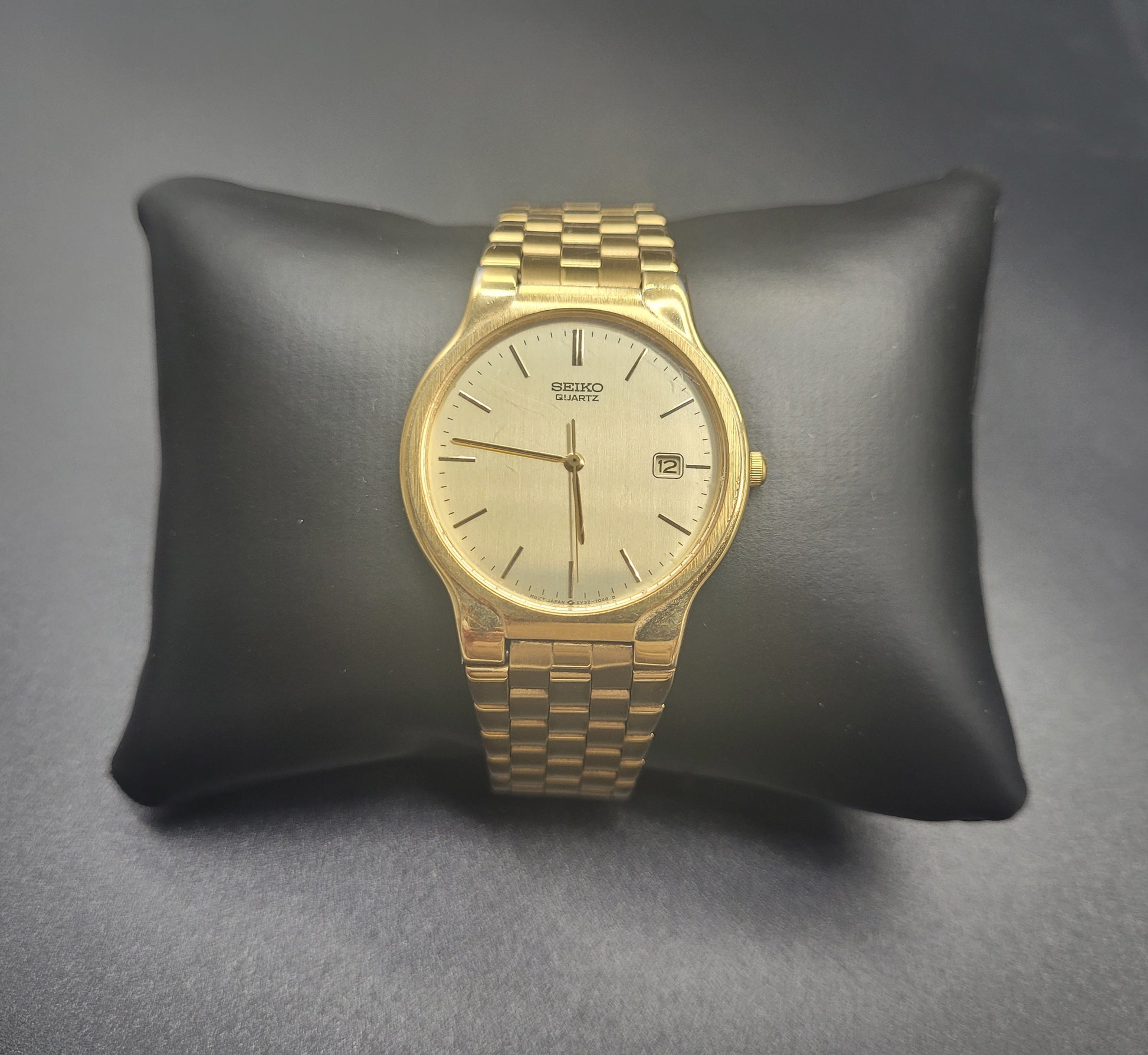 KB Antiques & Jewellery Vintage Seiko Gold Plated Watch Champagne Dial 36mm