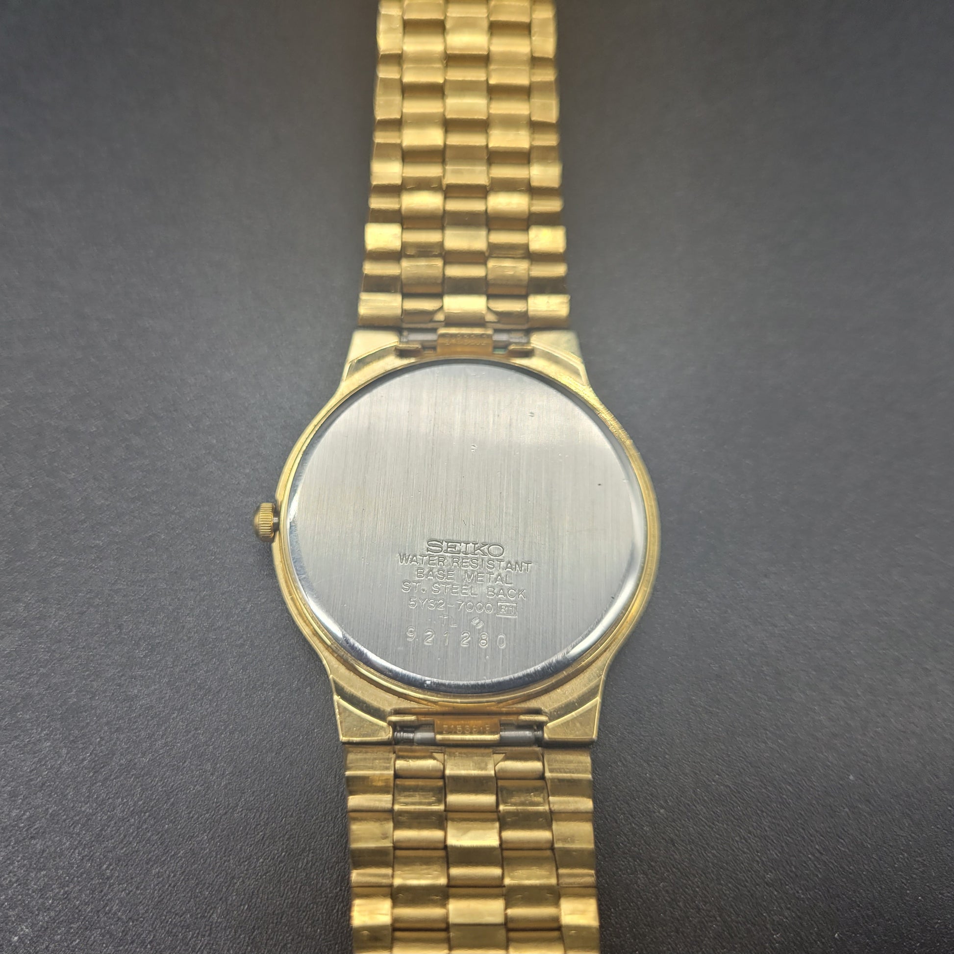 Vintage Seiko Gold Plated Watch Champagne Dial 36mm KBantiques.com watches