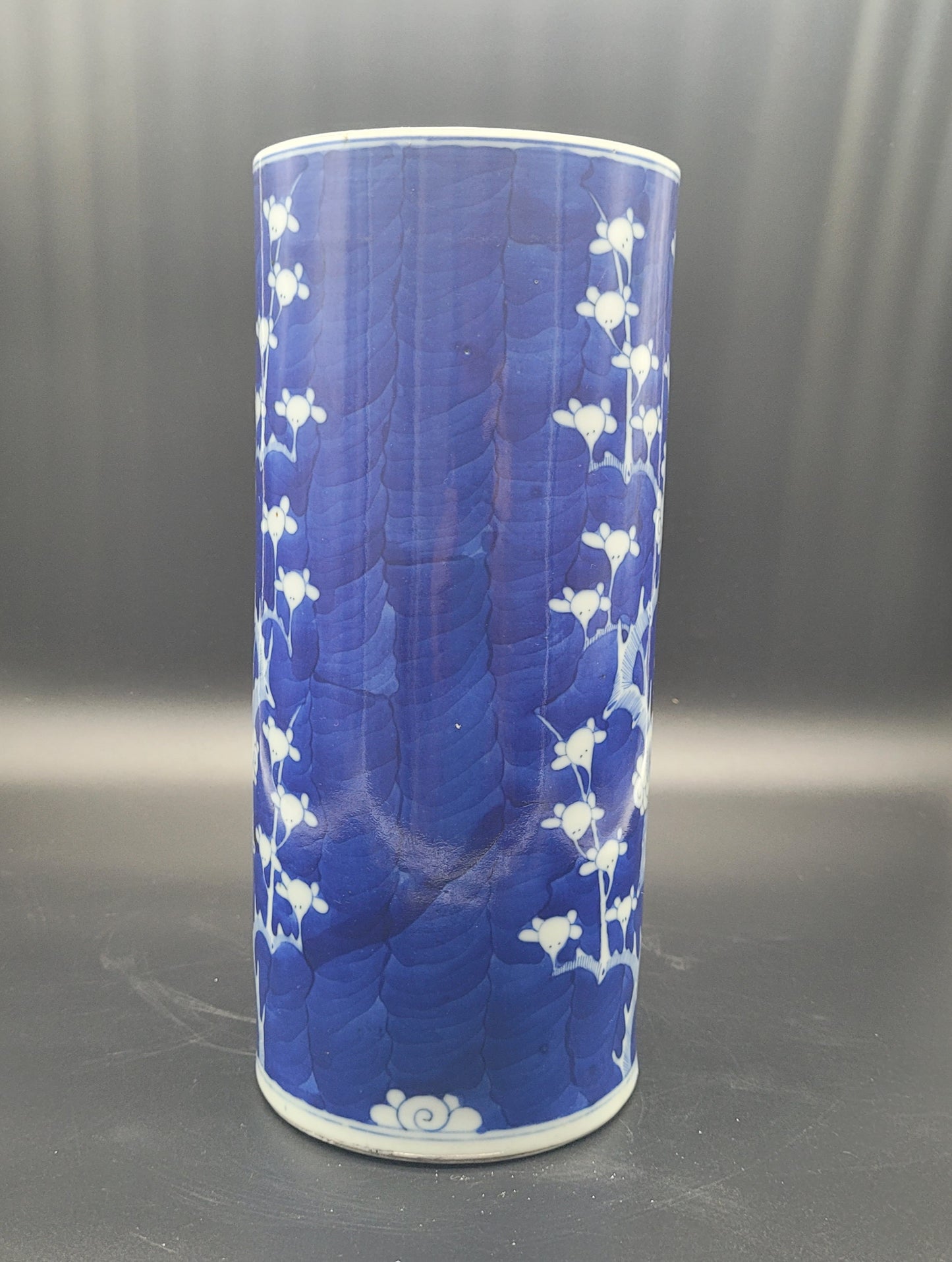 K B Antiques Chinese KANGXI Style Prunus Pattern Brush Pot 19th Century Vase