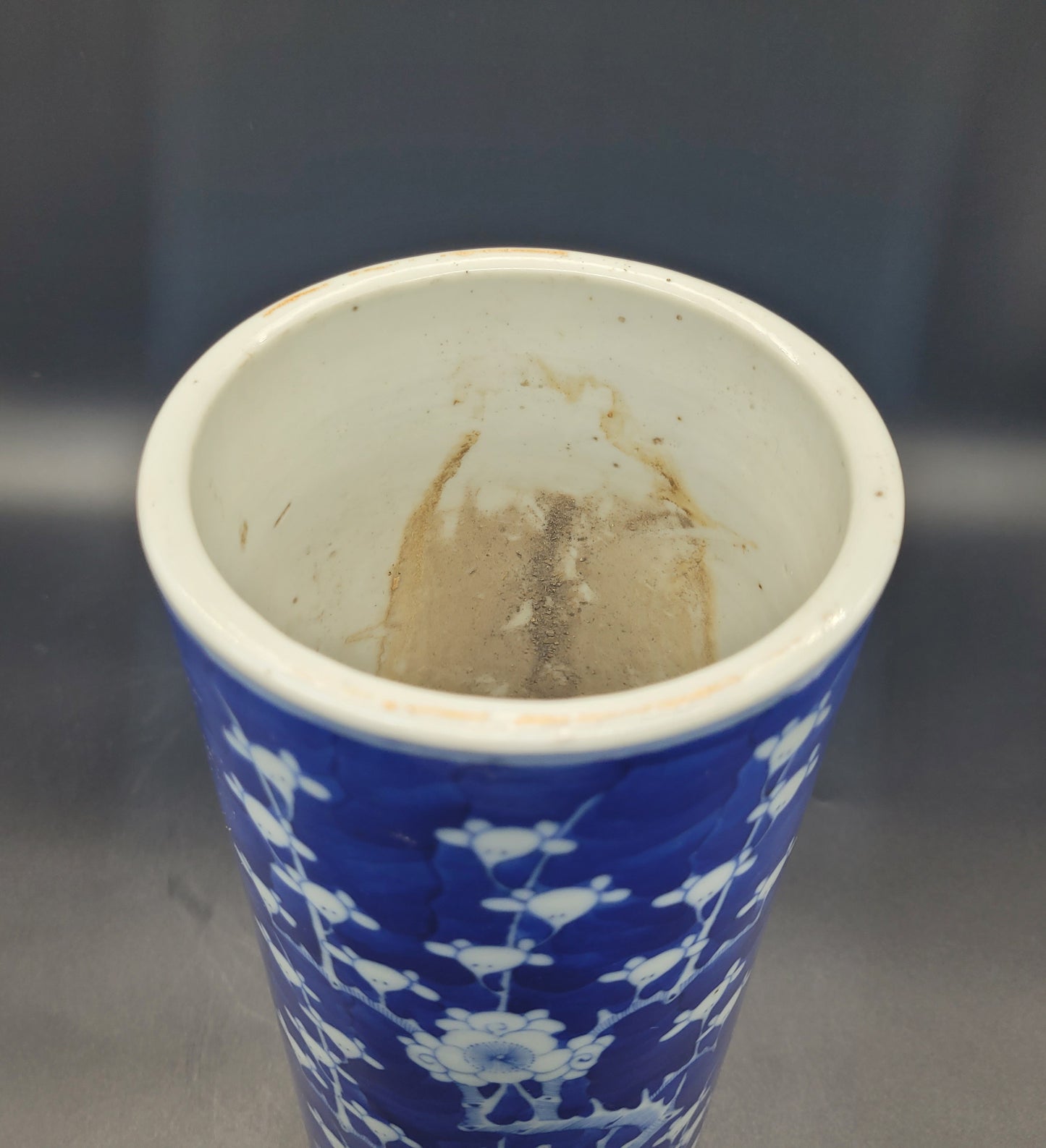 Antique & Collectables Chinese KANGXI Style Prunus Pattern Brush Pot 19th Century Vase