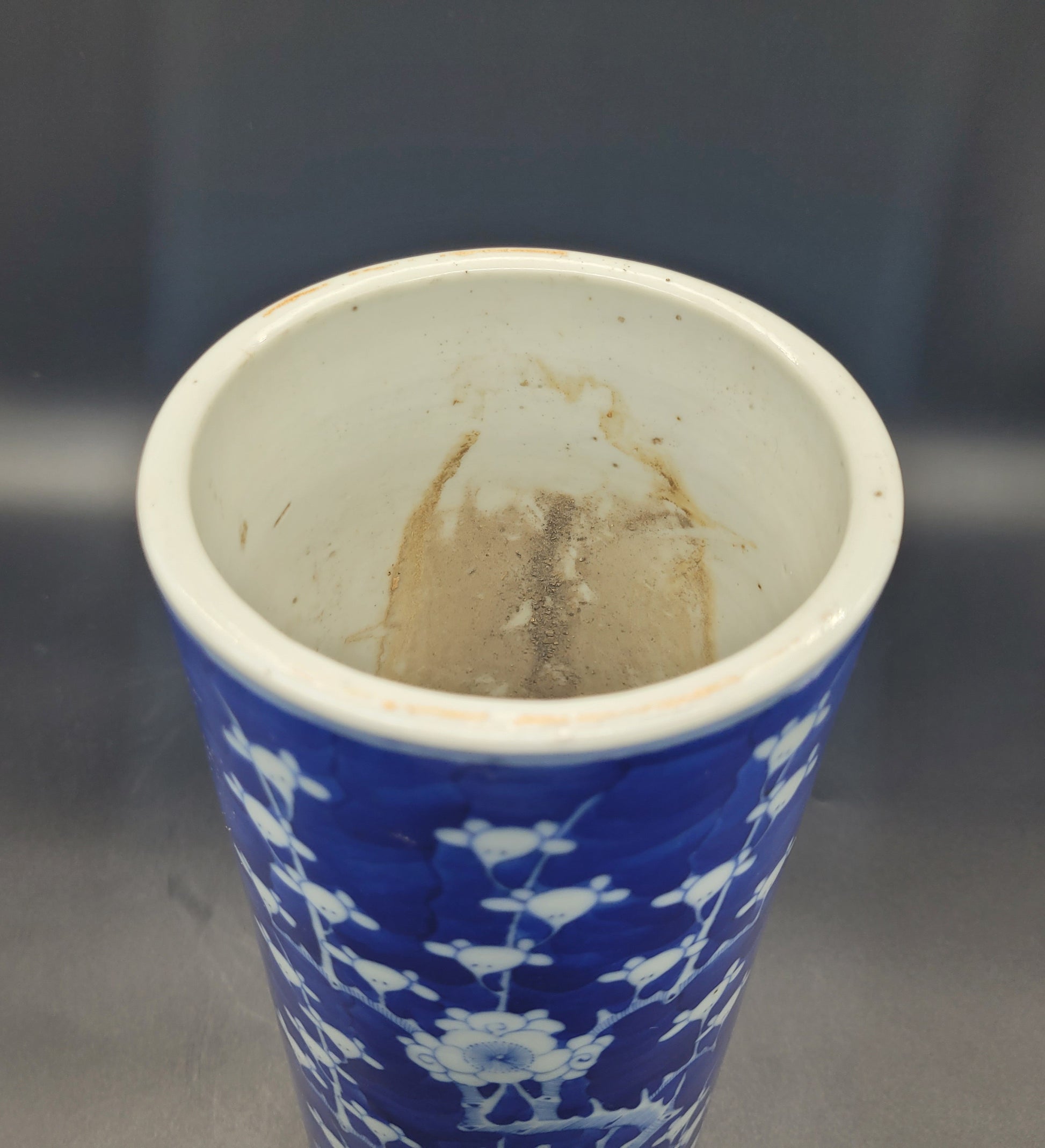 Antique & Collectables Chinese KANGXI Style Prunus Pattern Brush Pot 19th Century Vase