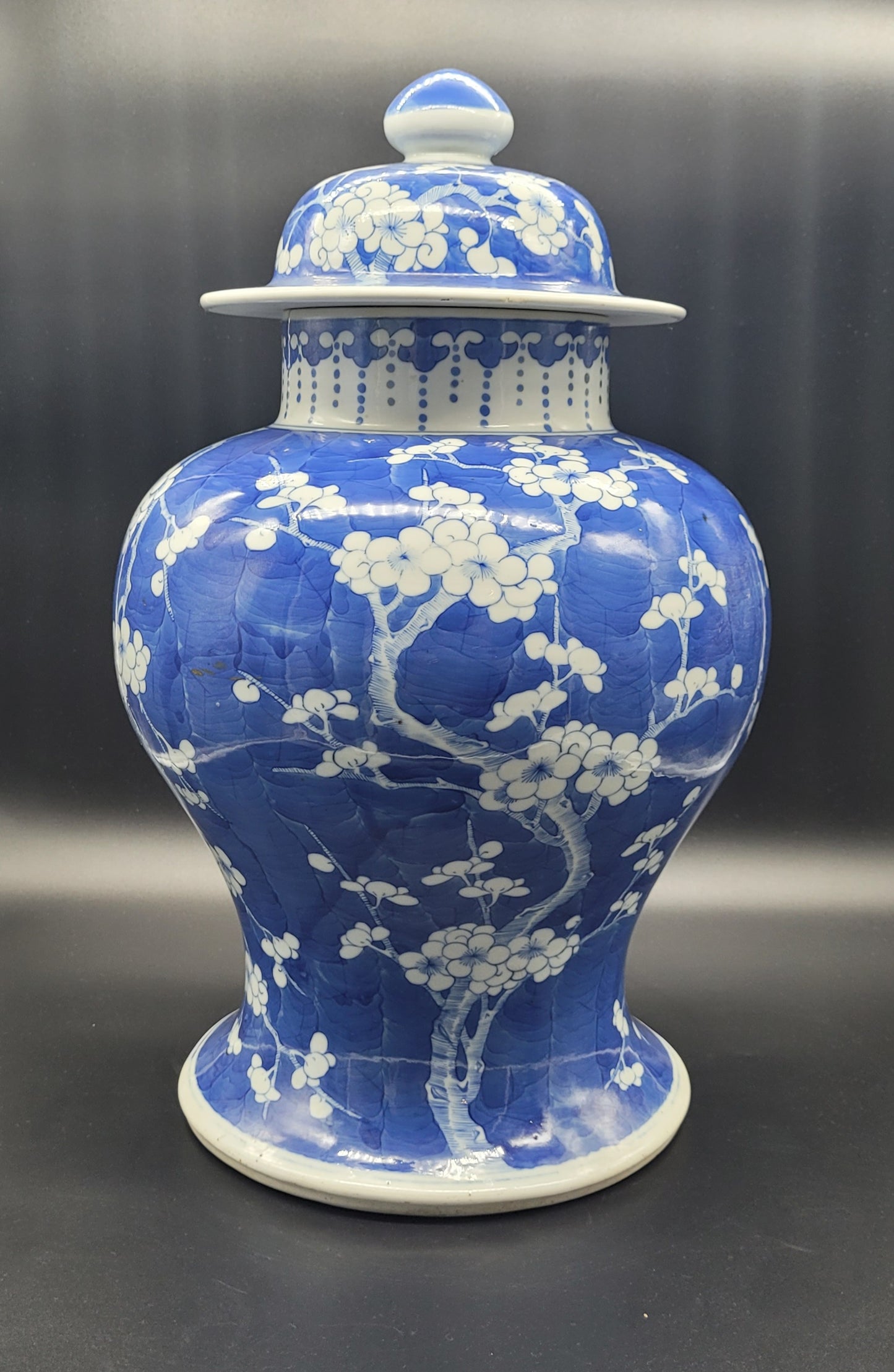 Buy Antiques Online Chinese Qing Prunus Pattern MASSIVE Vase Temple Jar 19th Century