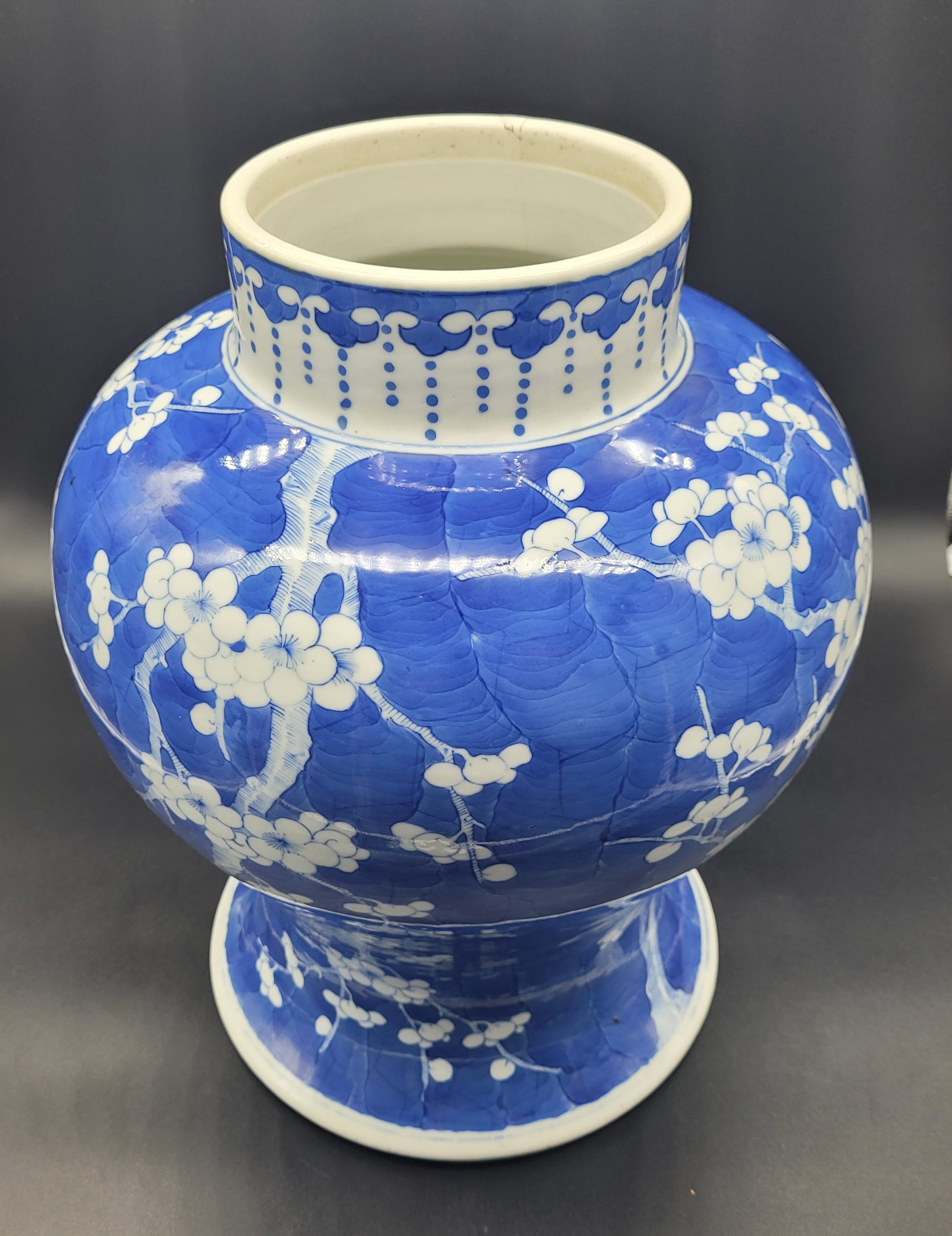 Chinese Qing Prunus Pattern MASSIVE Vase Temple Jar 19th Century KB Antiques & Jewellery