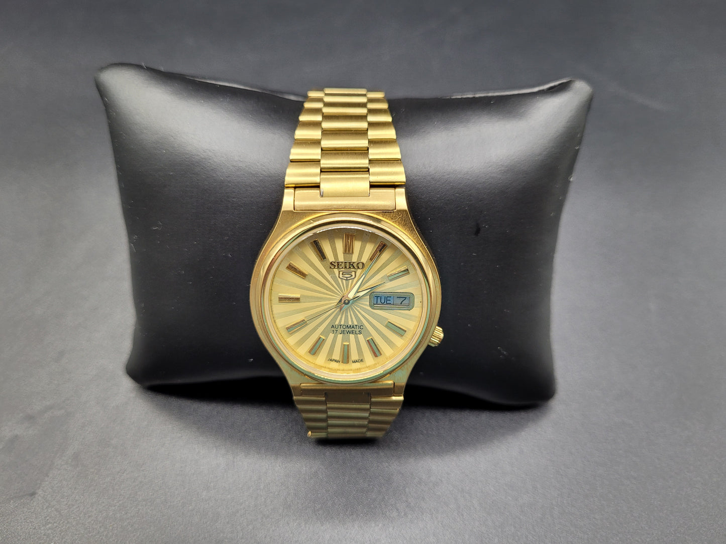 Vintage SEIKO Watches USA Automatic Watch 17 Jewels Gold Plated