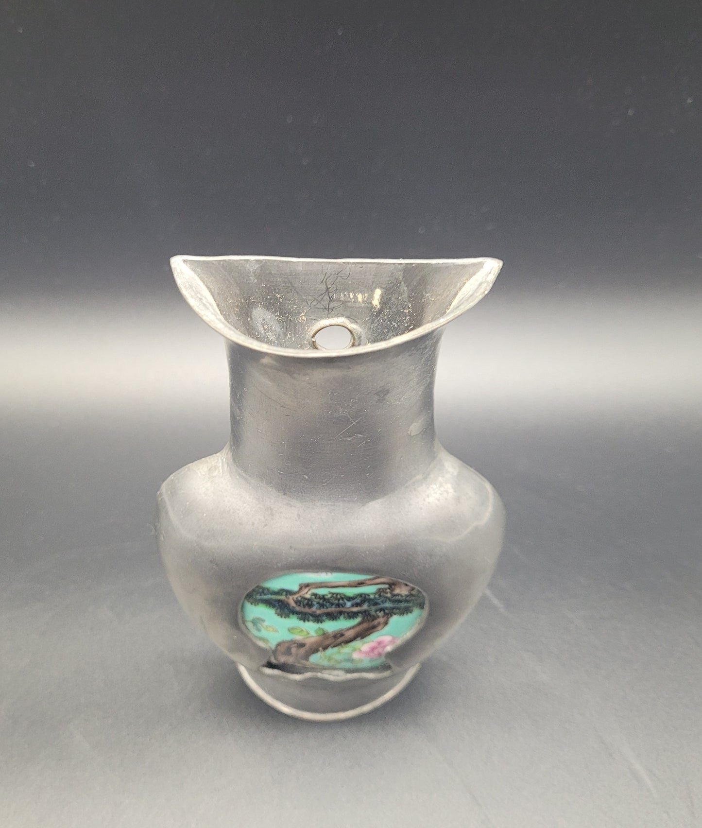 Chinese Antique Art Sotheby's Chinese Porcelain & White Metal Vase 19th Century CHINA Mark