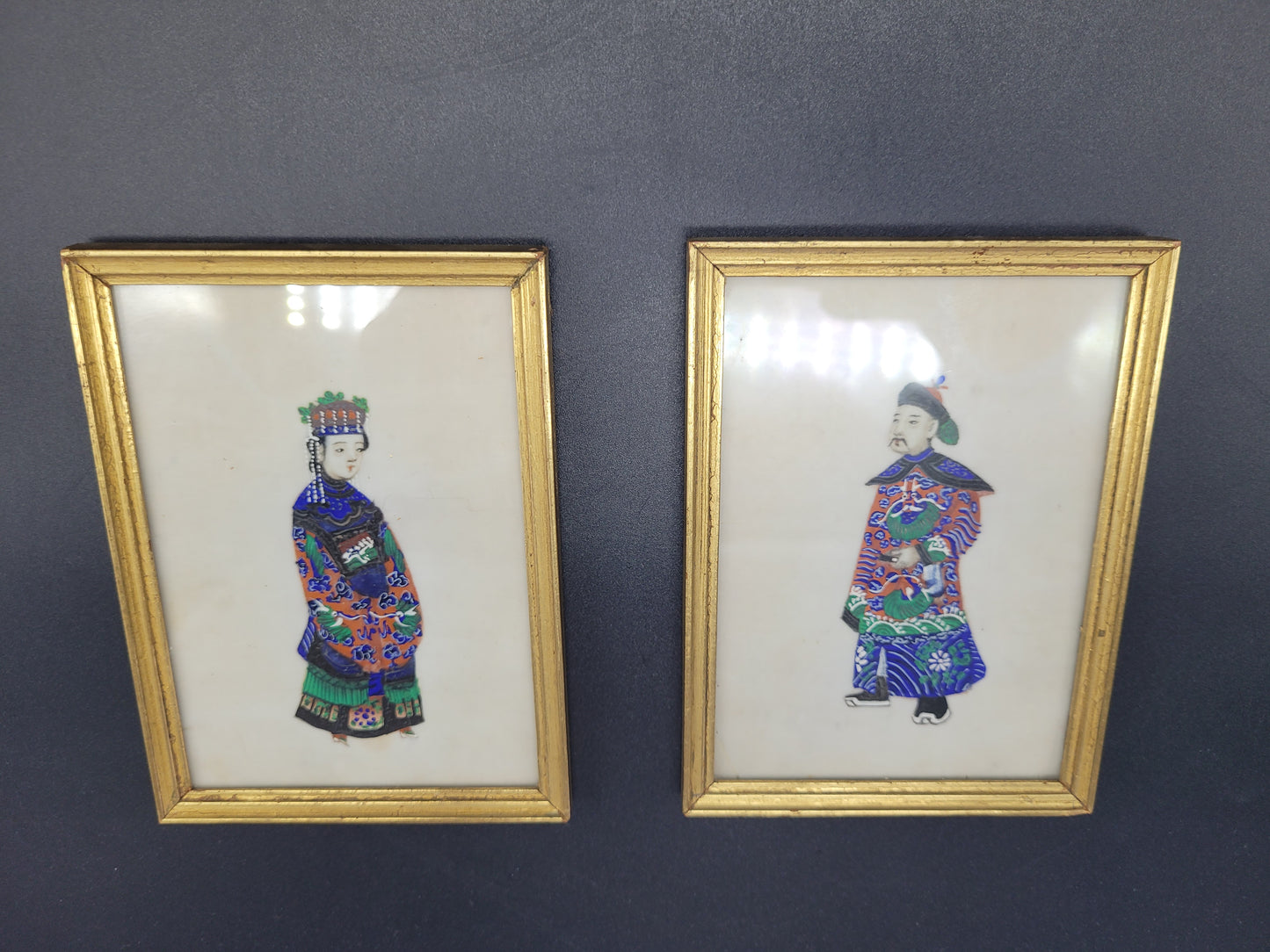 Antiques Online USA Chinese 19th Century Paintings on Pith / Rice Paper