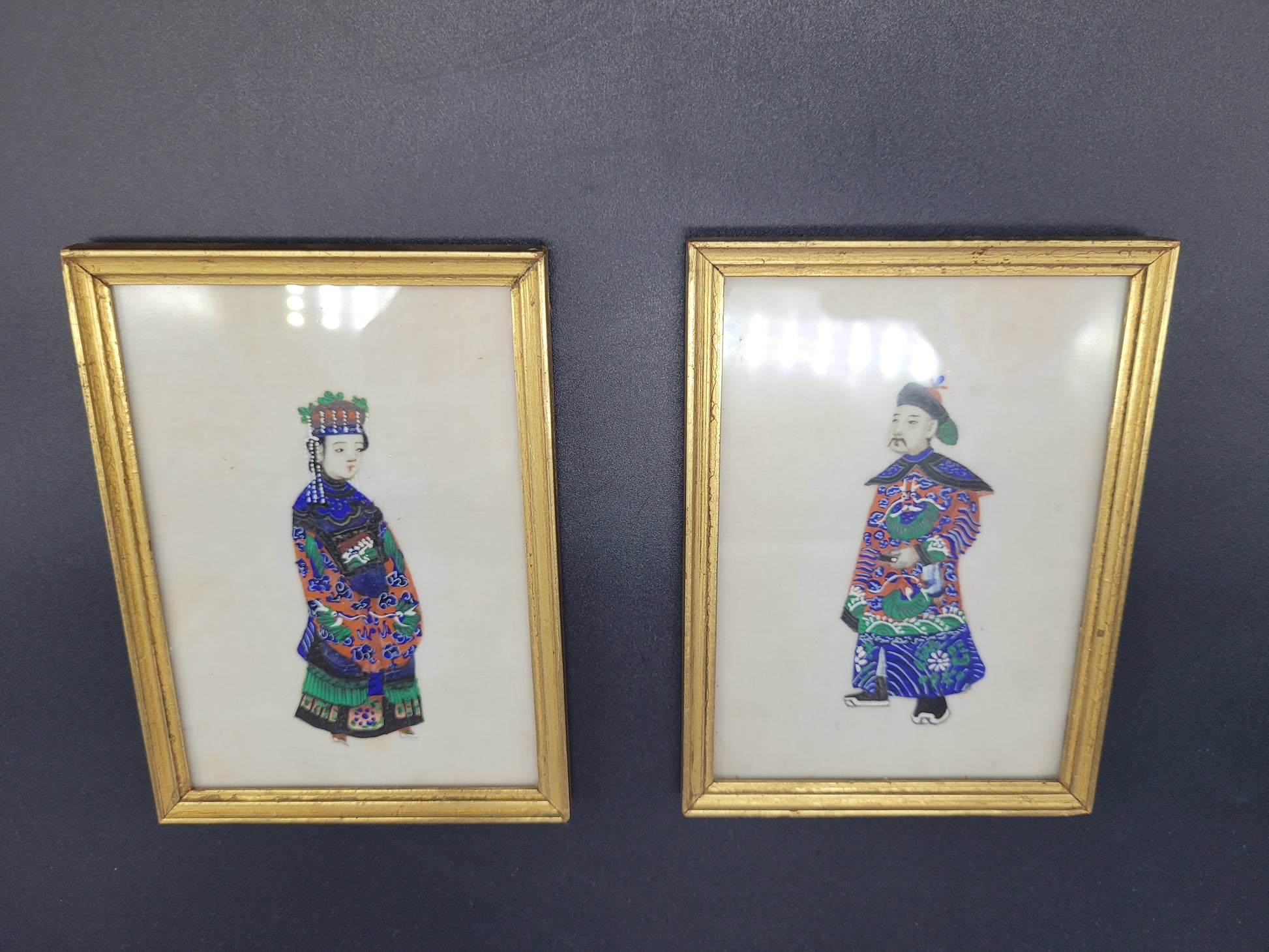 Antiques Online USA Chinese 19th Century Paintings on Pith / Rice Paper