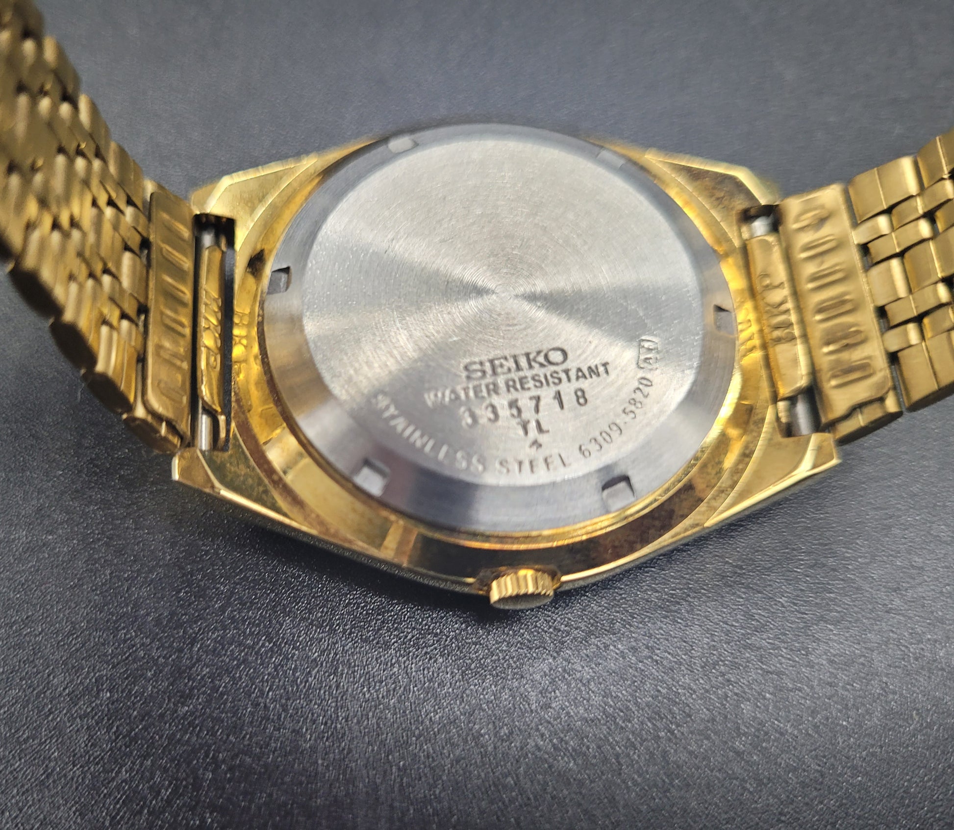 KB ANTIQUES Vintage SEIKO Automatic Watch Day Date Gold Plated Champagne Dial