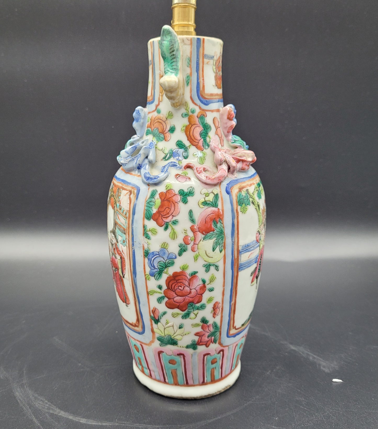 Chinese Antique Qing Vase 19th Century Table Lamp KB ANTIQUES