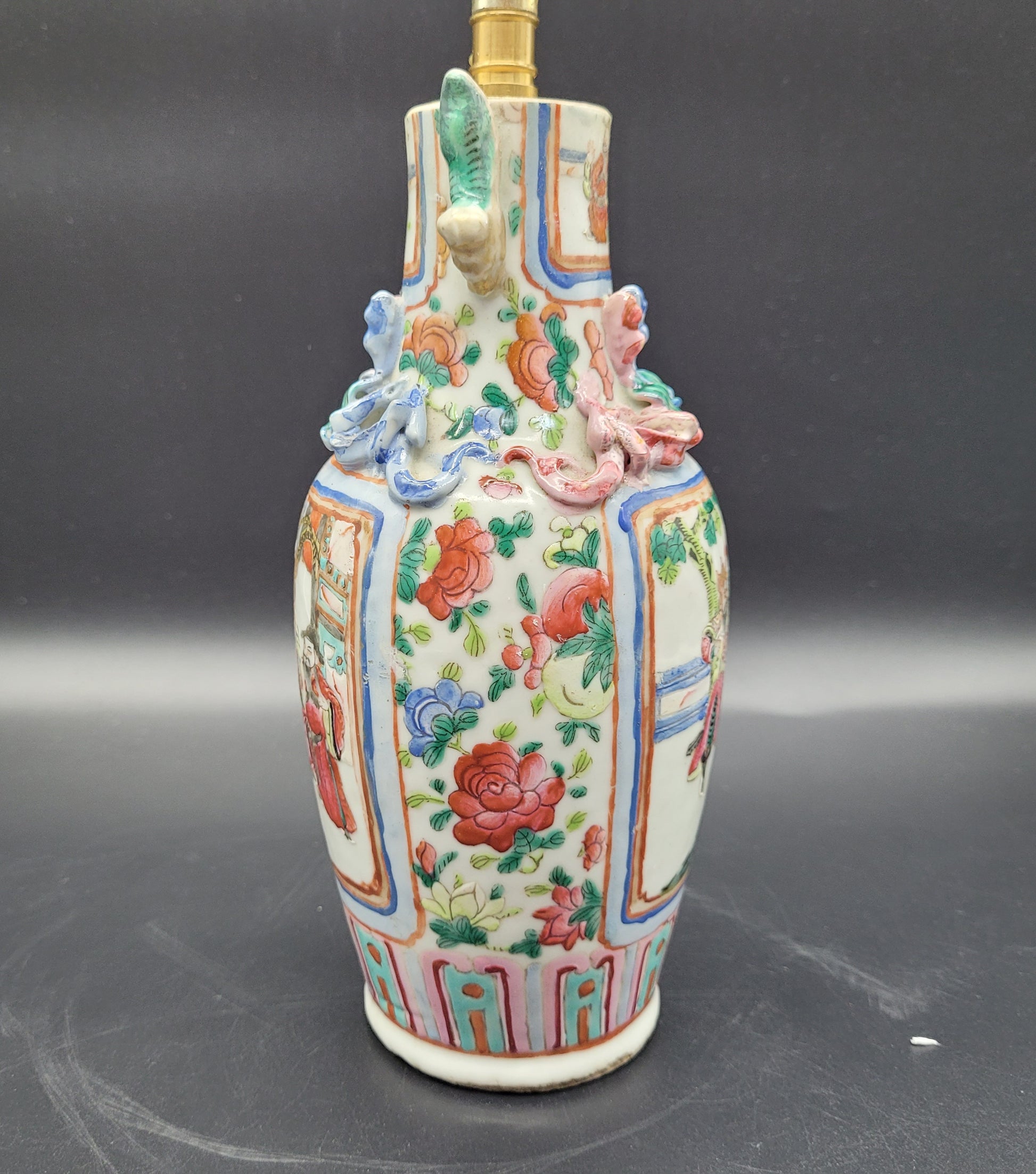 Chinese Antique Qing Vase 19th Century Table Lamp KB ANTIQUES